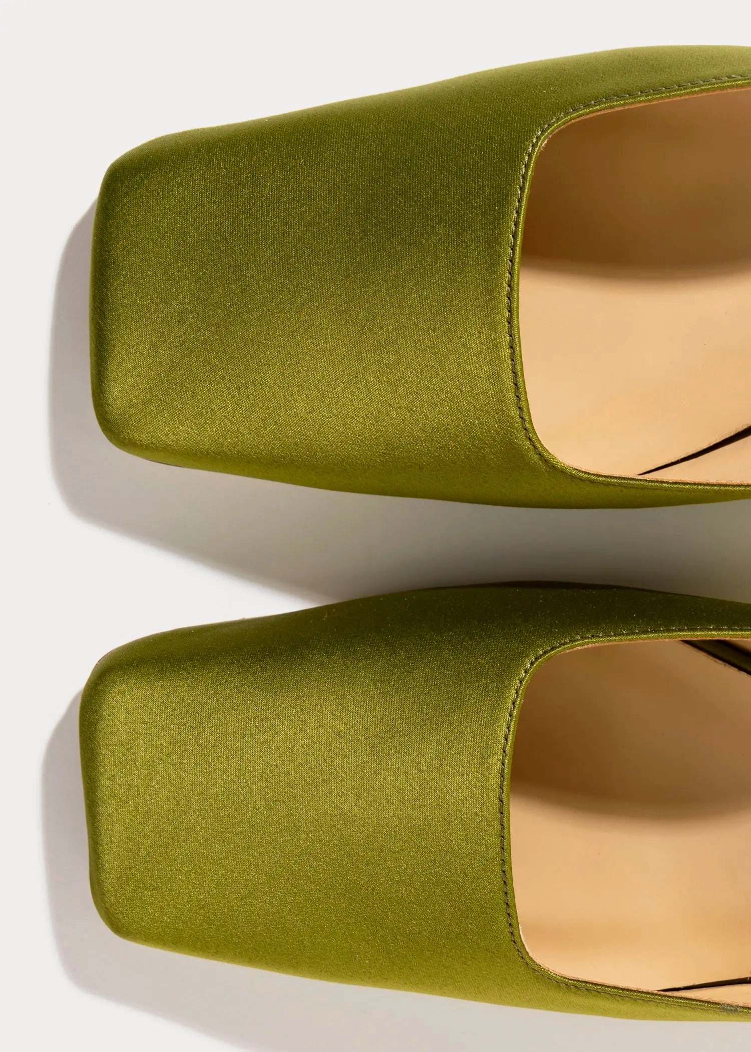 Square Toe Satin Mule