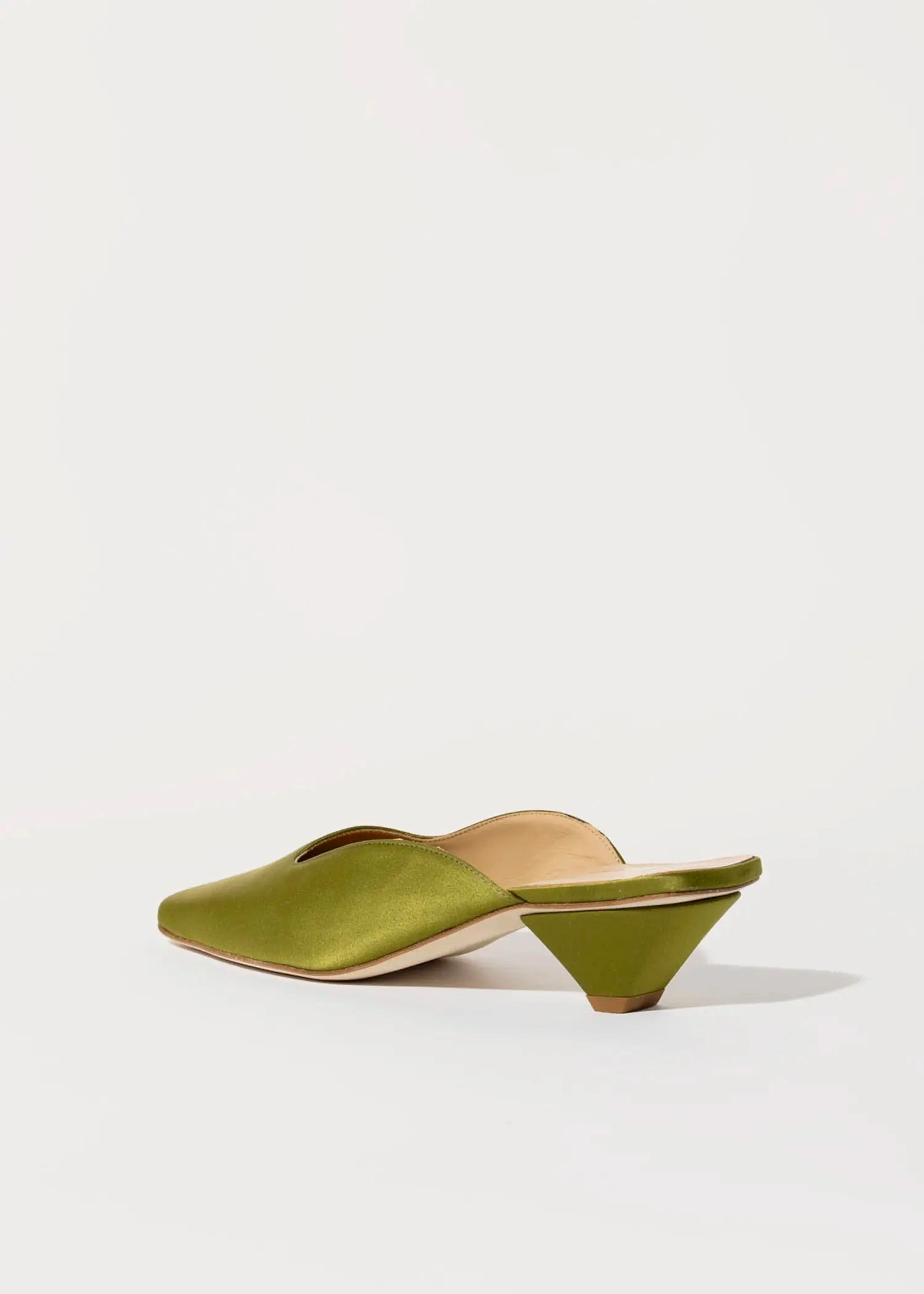 Square Toe Satin Mule