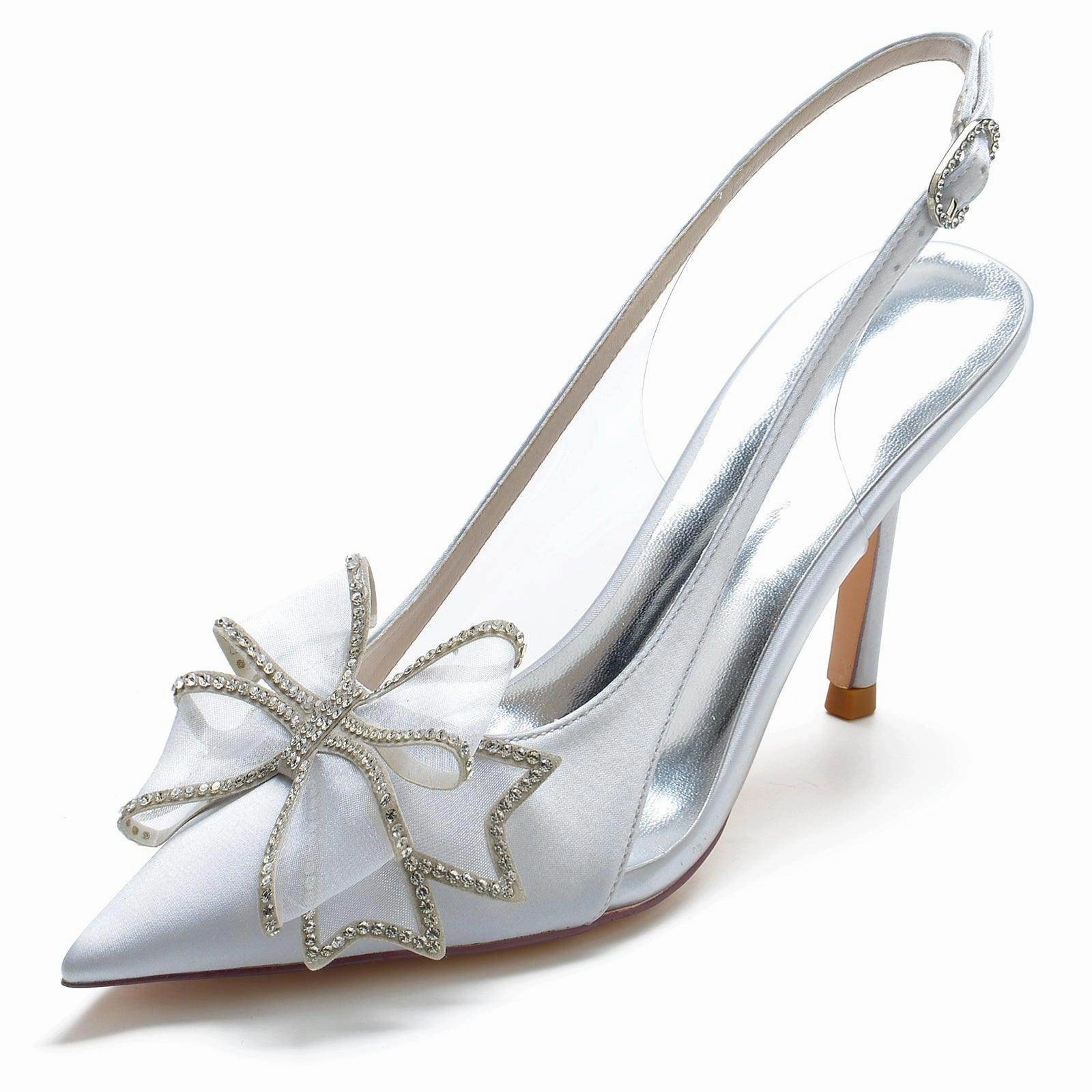 Stiletto Heel 8.5cm Silk-Like Lace Shoes CK0168