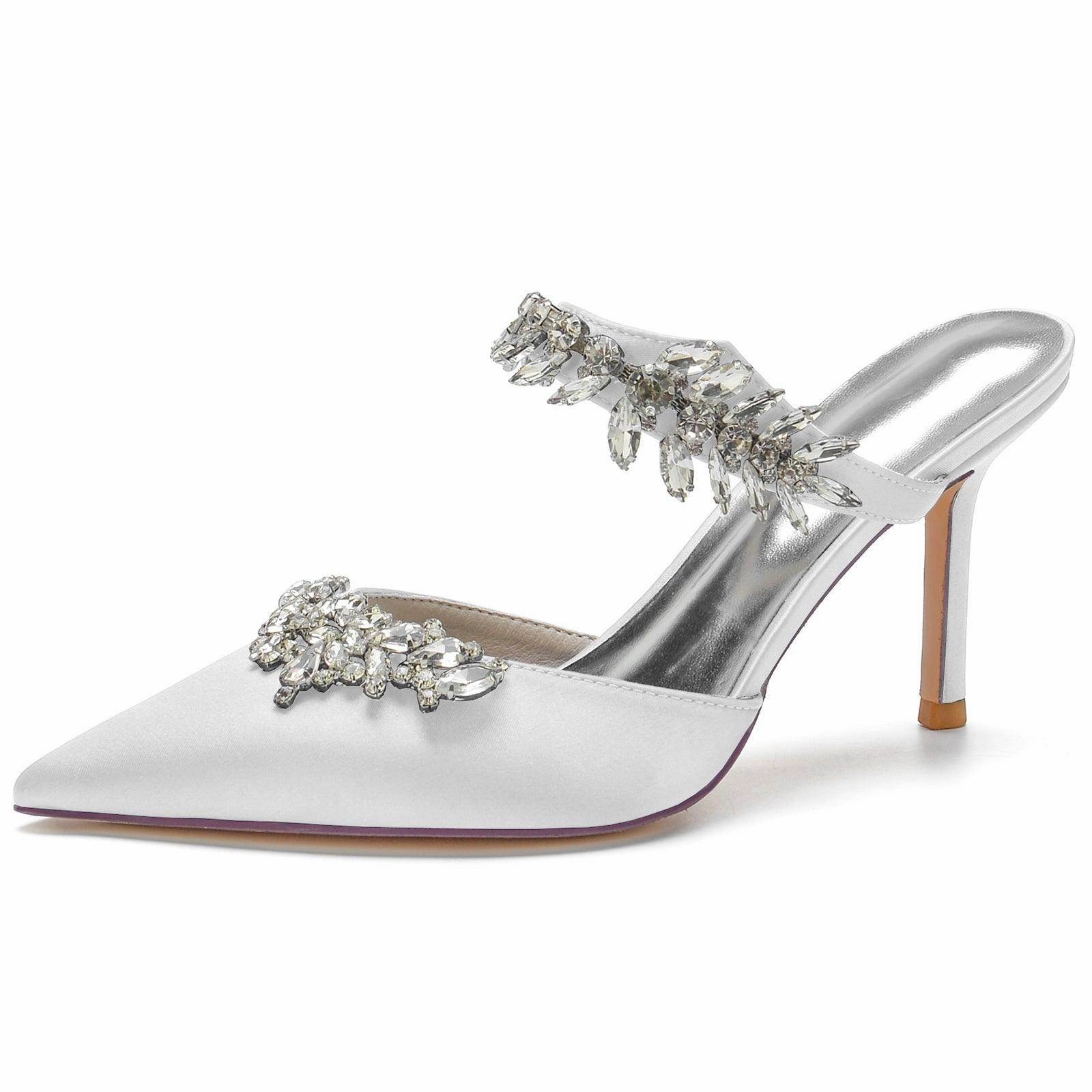 Stiletto Heel 8.5cm Silk-Like Shoes CK0158