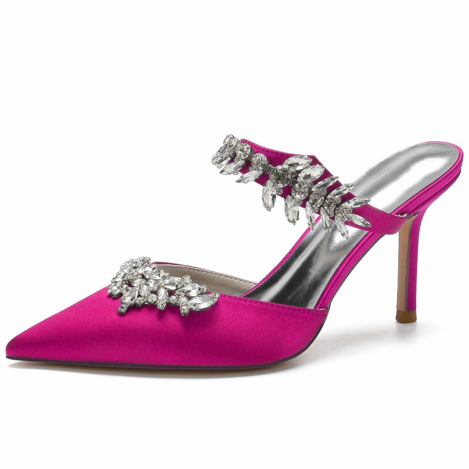 Stiletto Heel 8.5cm Silk-Like Shoes CK0158