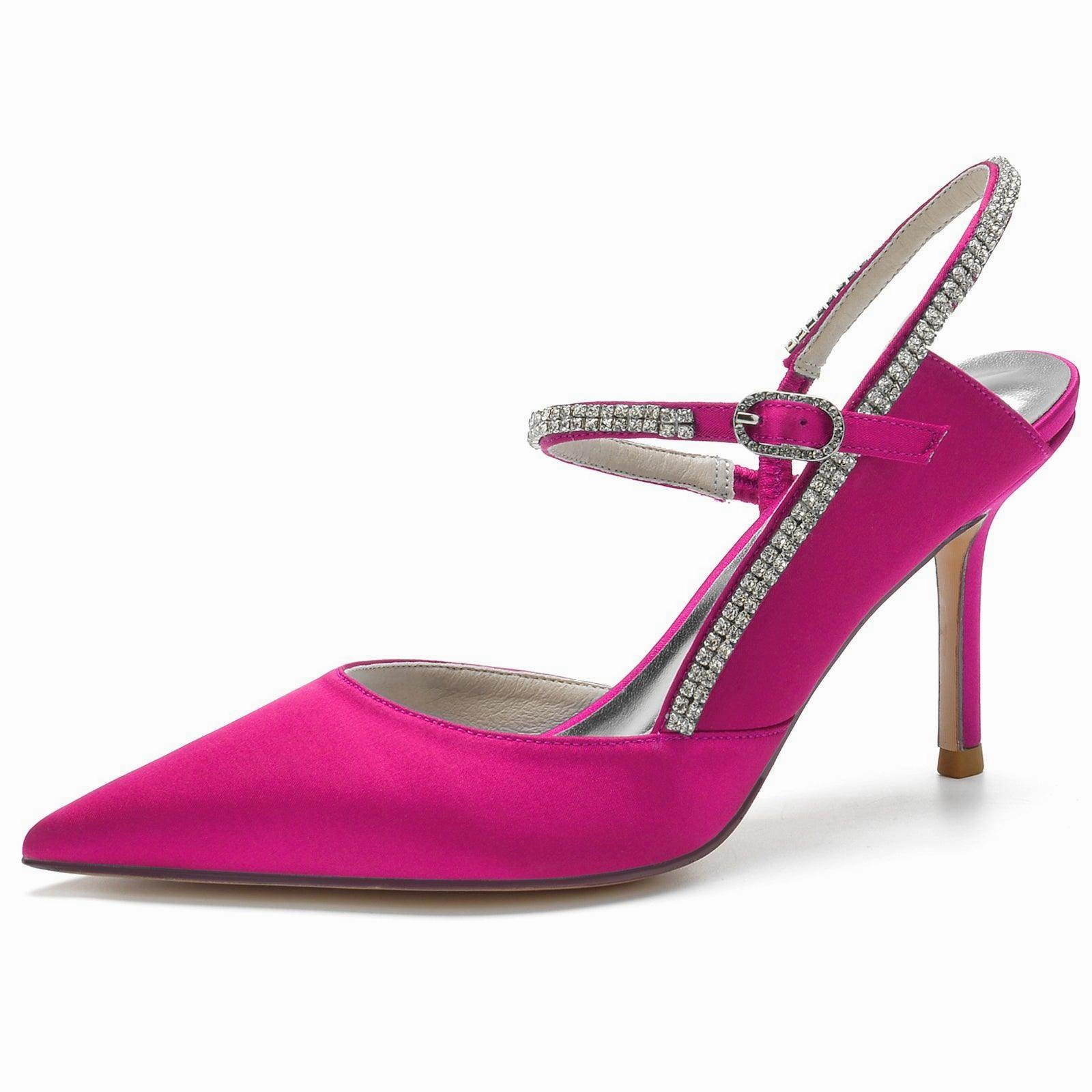 Stiletto Heel 8.5cm Silk-Like Shoes CK0161