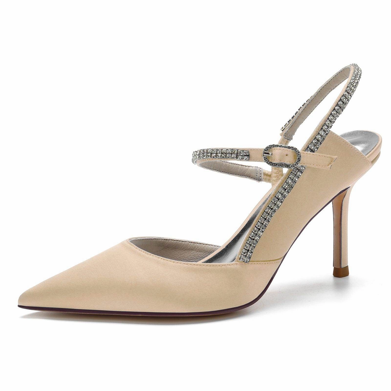 Stiletto Heel 8.5cm Silk-Like Shoes CK0161
