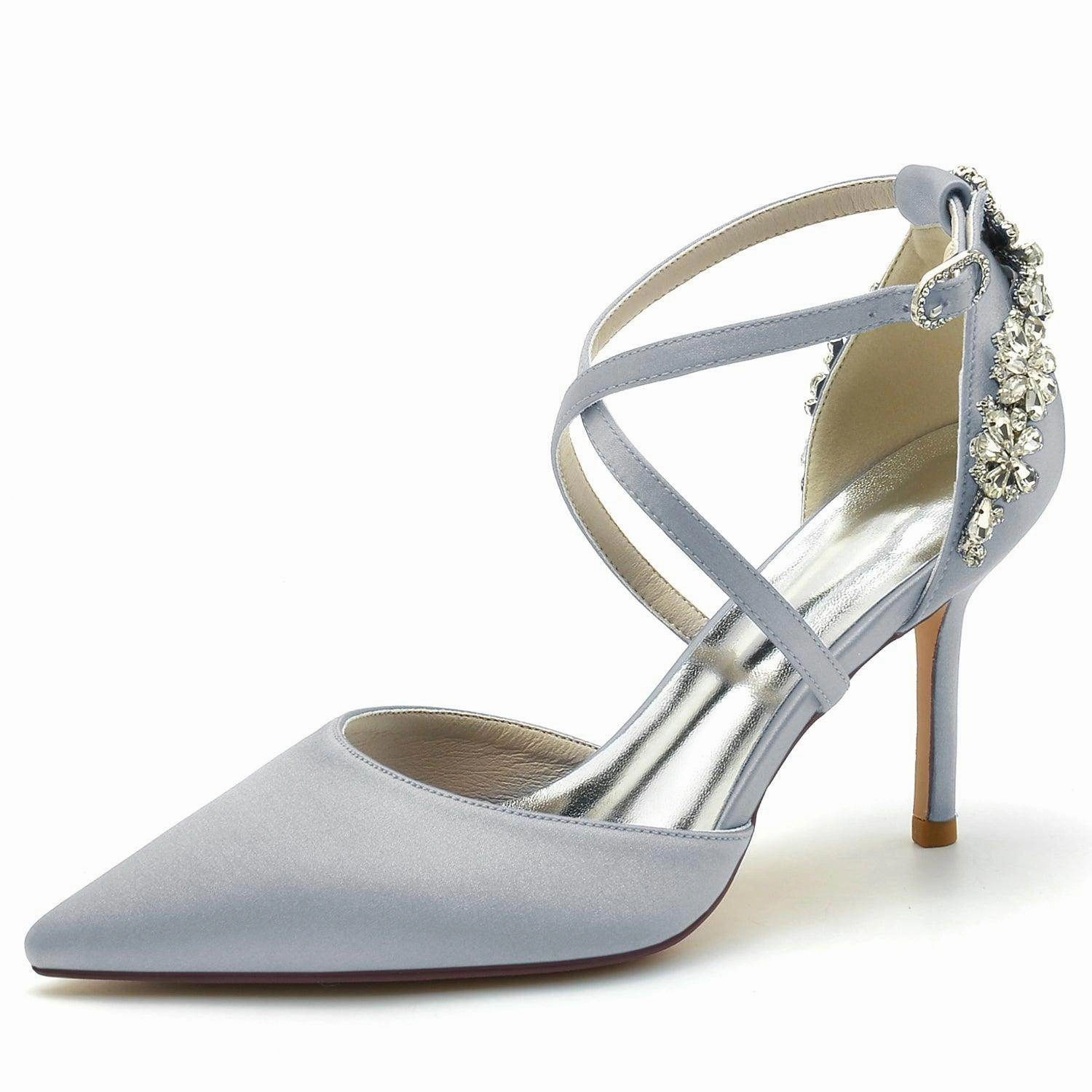 Stiletto Heel 8.5cm Silk-Like Shoes CK0174