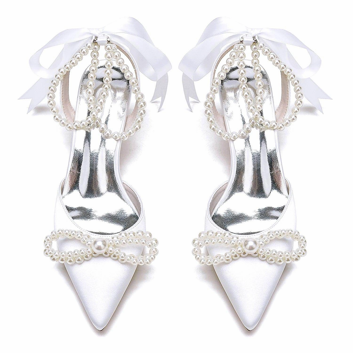Stiletto Heel 8.5cm Silk-Like Shoes CK0446