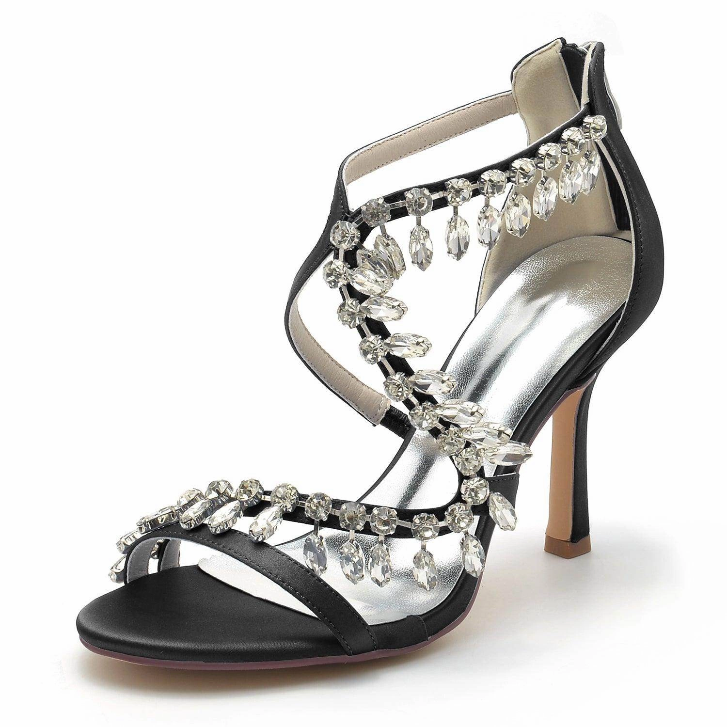 Stiletto Heel 9.5cm Silk-Like Shoes CK0331