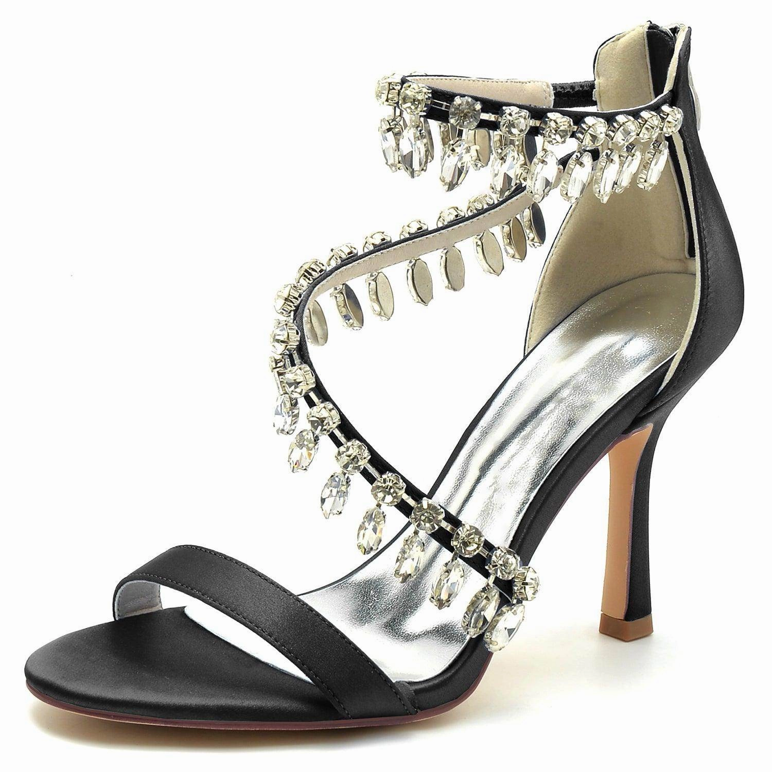 Stiletto Heel 9.5cm Silk-Like Shoes CK0332