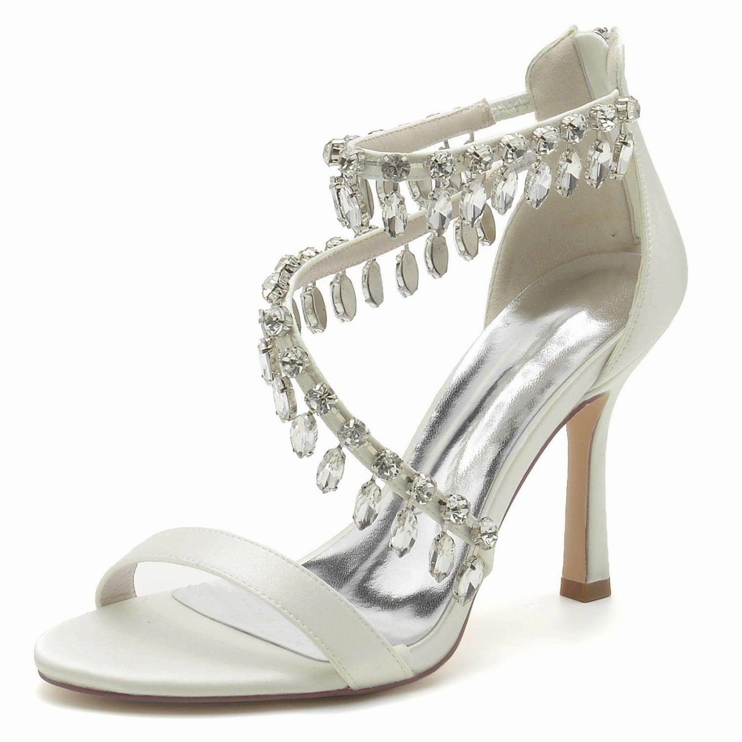 Stiletto Heel 9.5cm Silk-Like Shoes CK0332