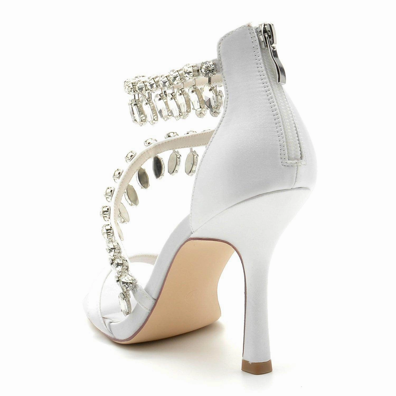 Stiletto Heel 9.5cm Silk-Like Shoes CK0332