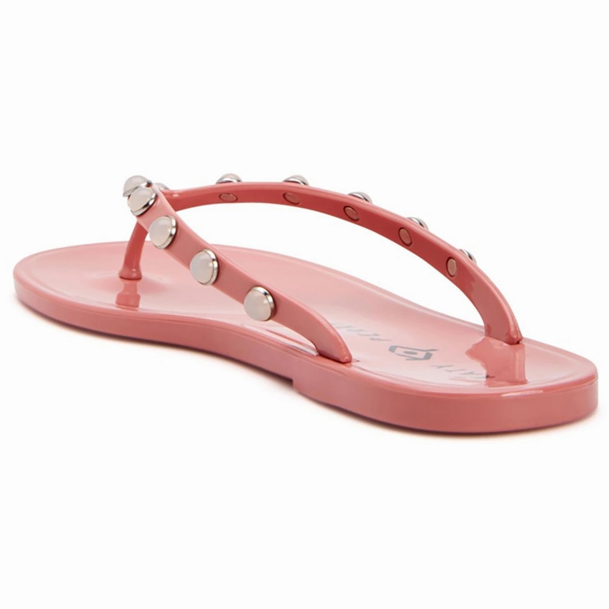 THE GELI GEM Womens Embossed Manmade Thong Sandals