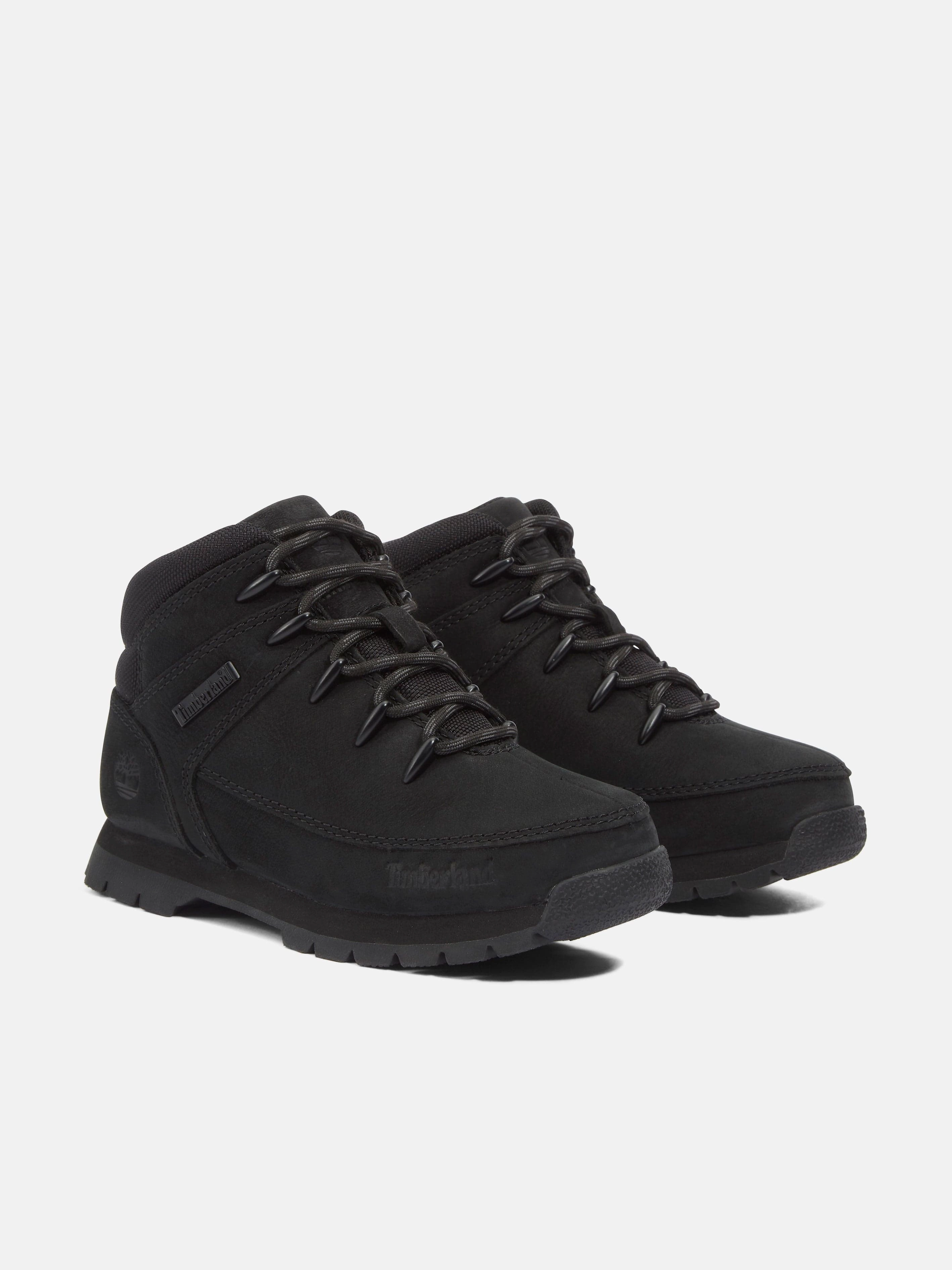 Timberland Boys Mid Lace-Up Boots in Black