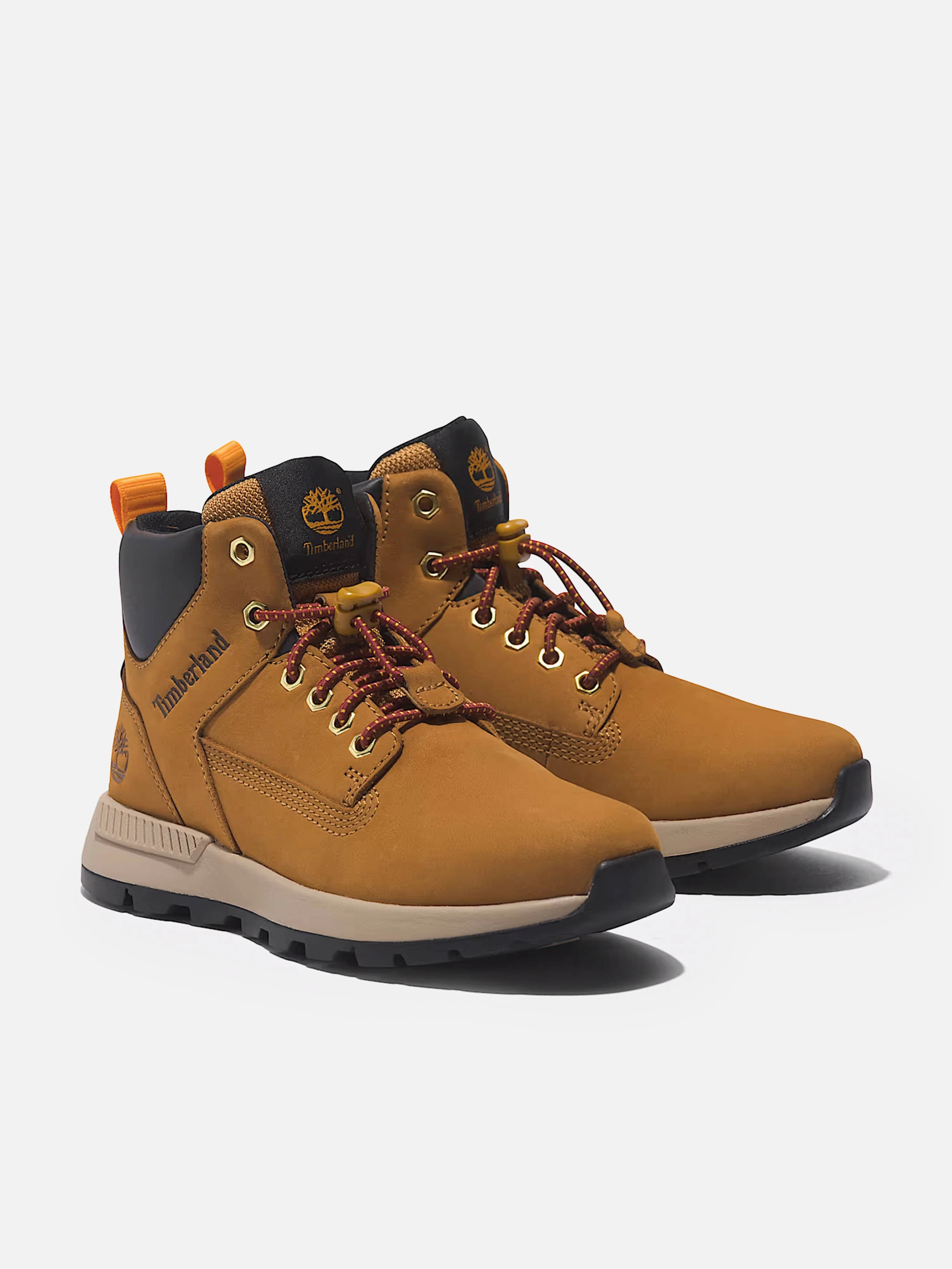 Timberland Boys Mid Lace-Up Trainers in Beige