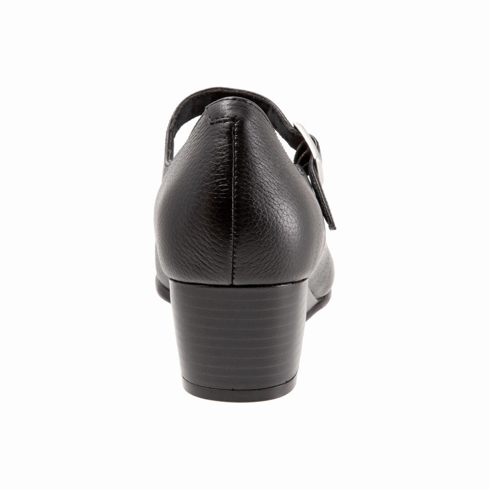 Trotters Willow Black Leather Wedge Shoe (Women's)