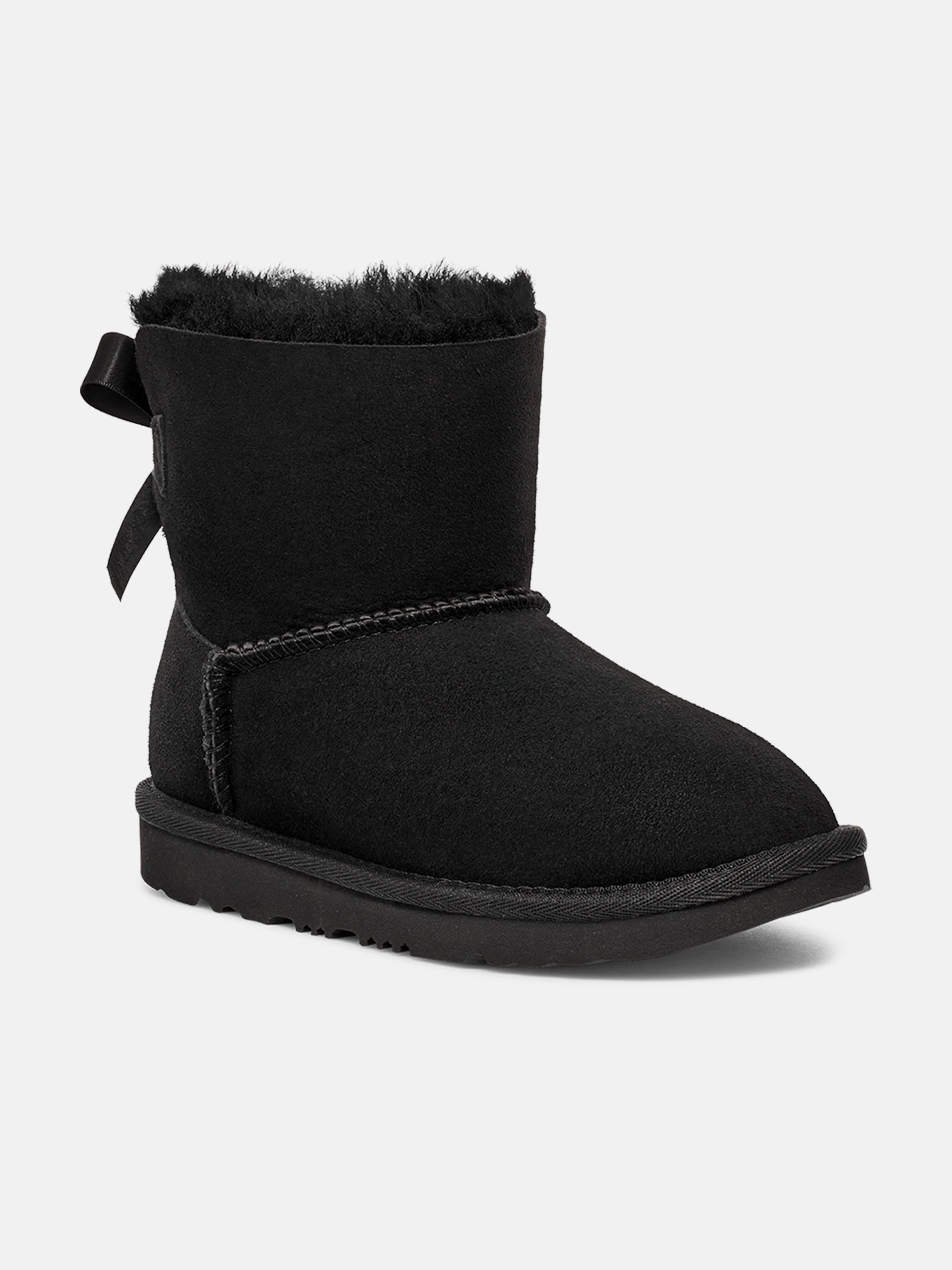UGG Girls Mini Bailey Bow II Boots in Black
