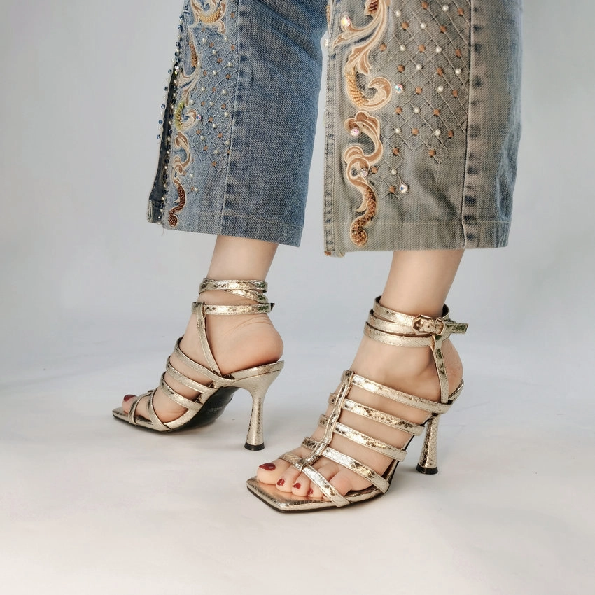 USS Shoes Amara Women's Thin High Heel Ankle Strap Sandals