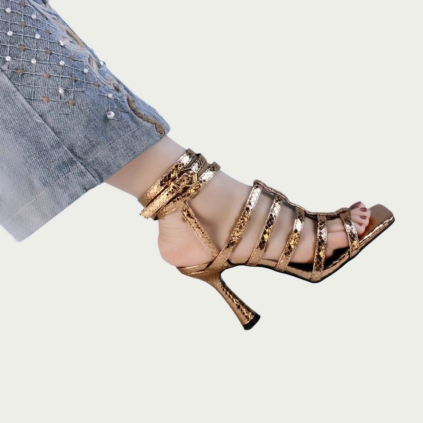 USS Shoes Amara Women's Thin High Heel Ankle Strap Sandals