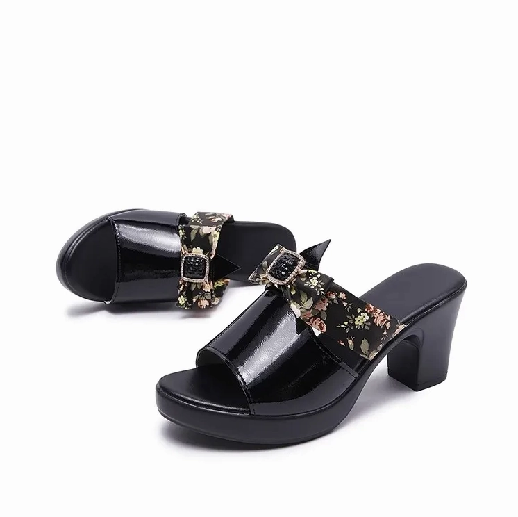 USS Shoes Cristina Women's Anti-Skid Heels Bowknot Sandals