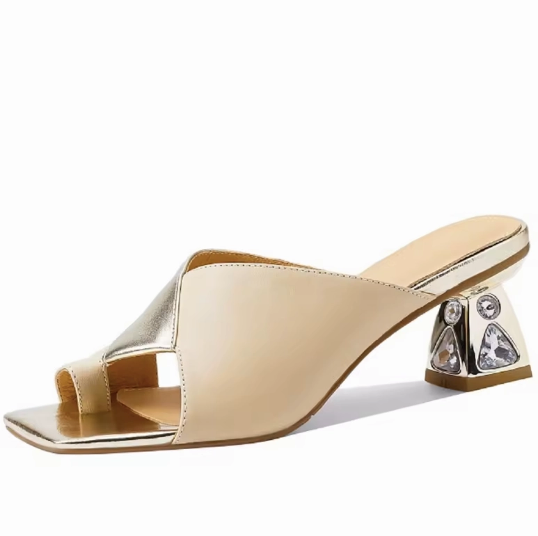 USS Shoes Cristina Women's Square Toe Leather Dress Sandals