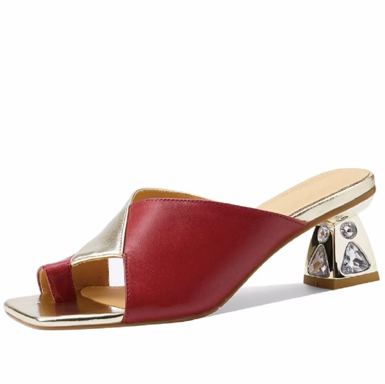 USS Shoes Cristina Women's Square Toe Leather Dress Sandals