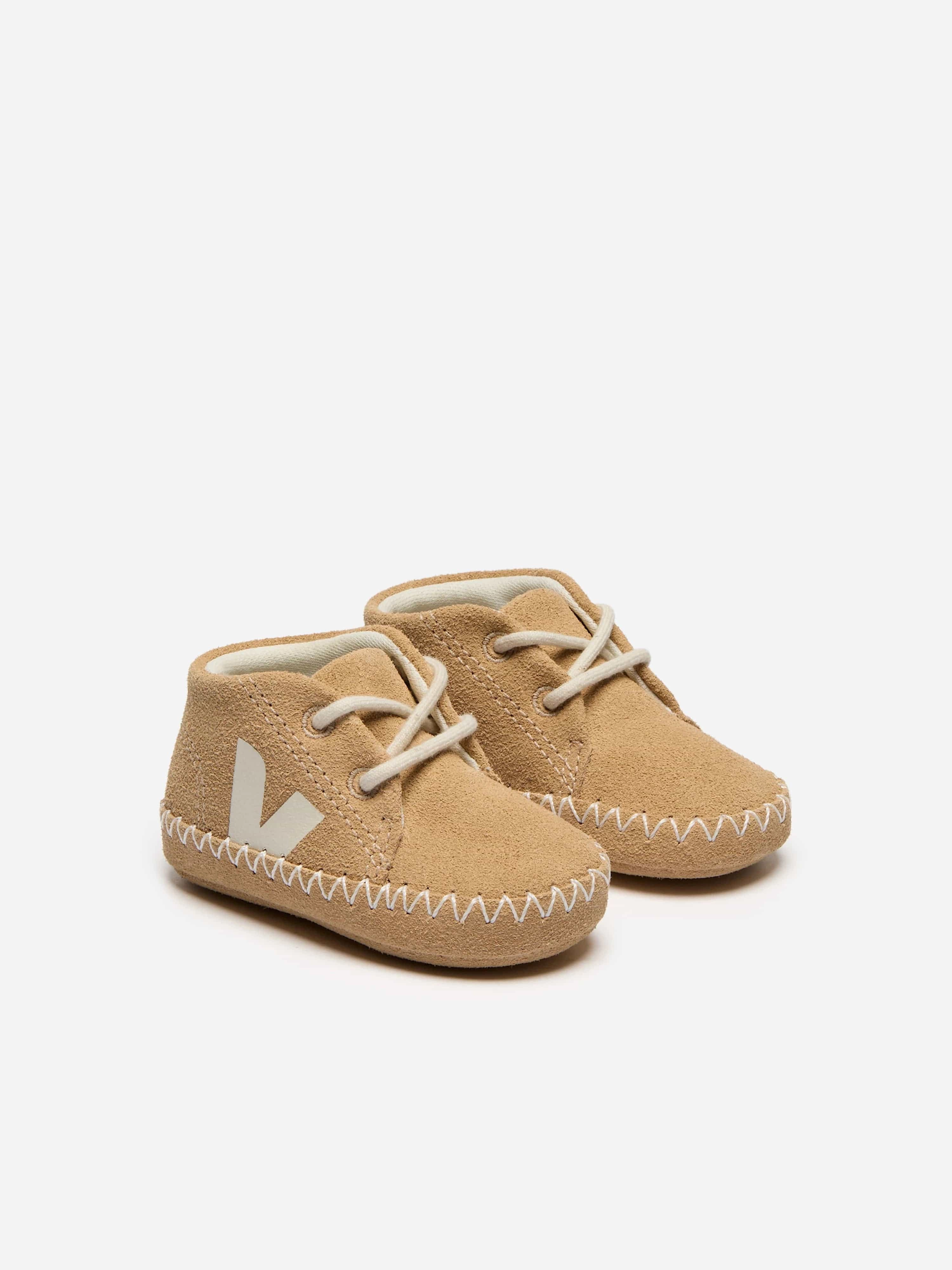 Veja Baby Suede Light ZZ Pierre Trainers in Beige