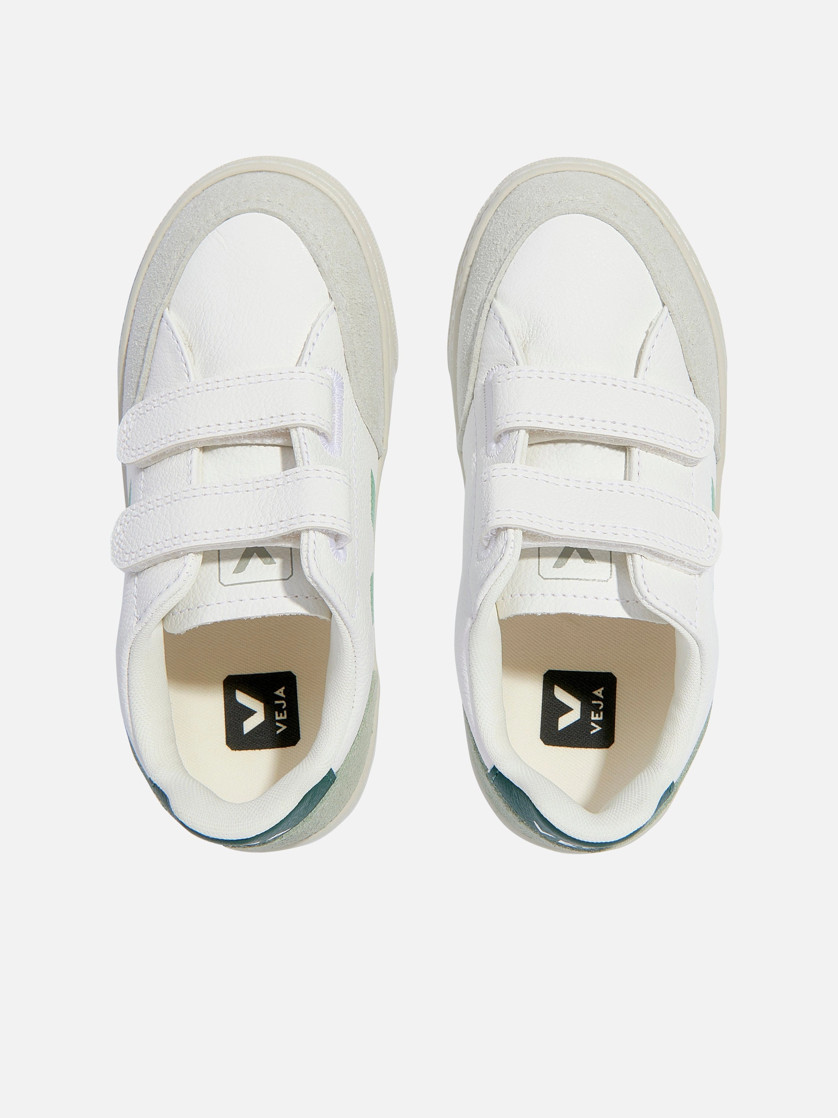 Veja Boys ChromeFree Leather V-12 Trainers in White