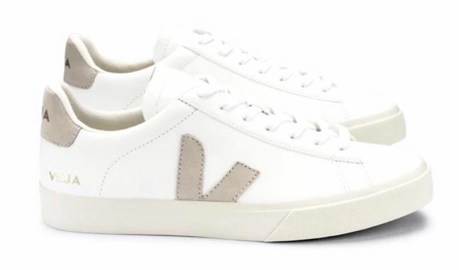 Veja Campo Chromefree Lace Up White Sneaker Shoes