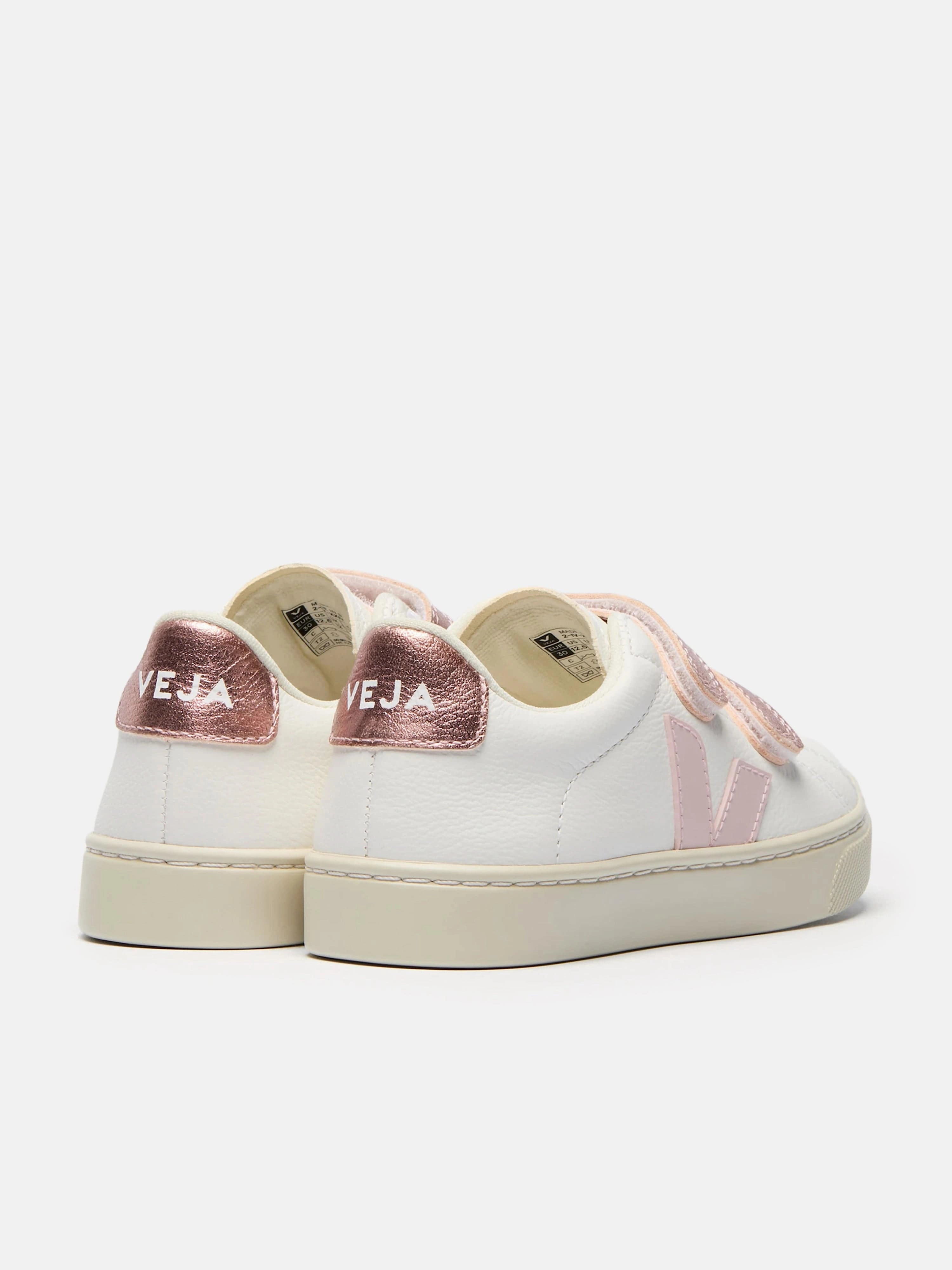 Veja Girls Chromefree Leather Small Esplar Traners in White