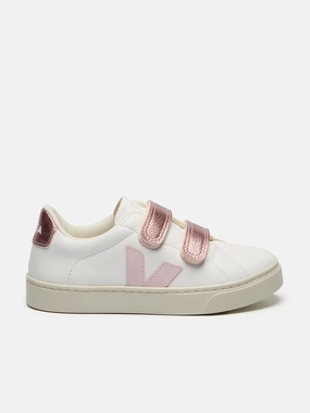 Veja Girls Chromefree Leather Small Esplar Traners in White