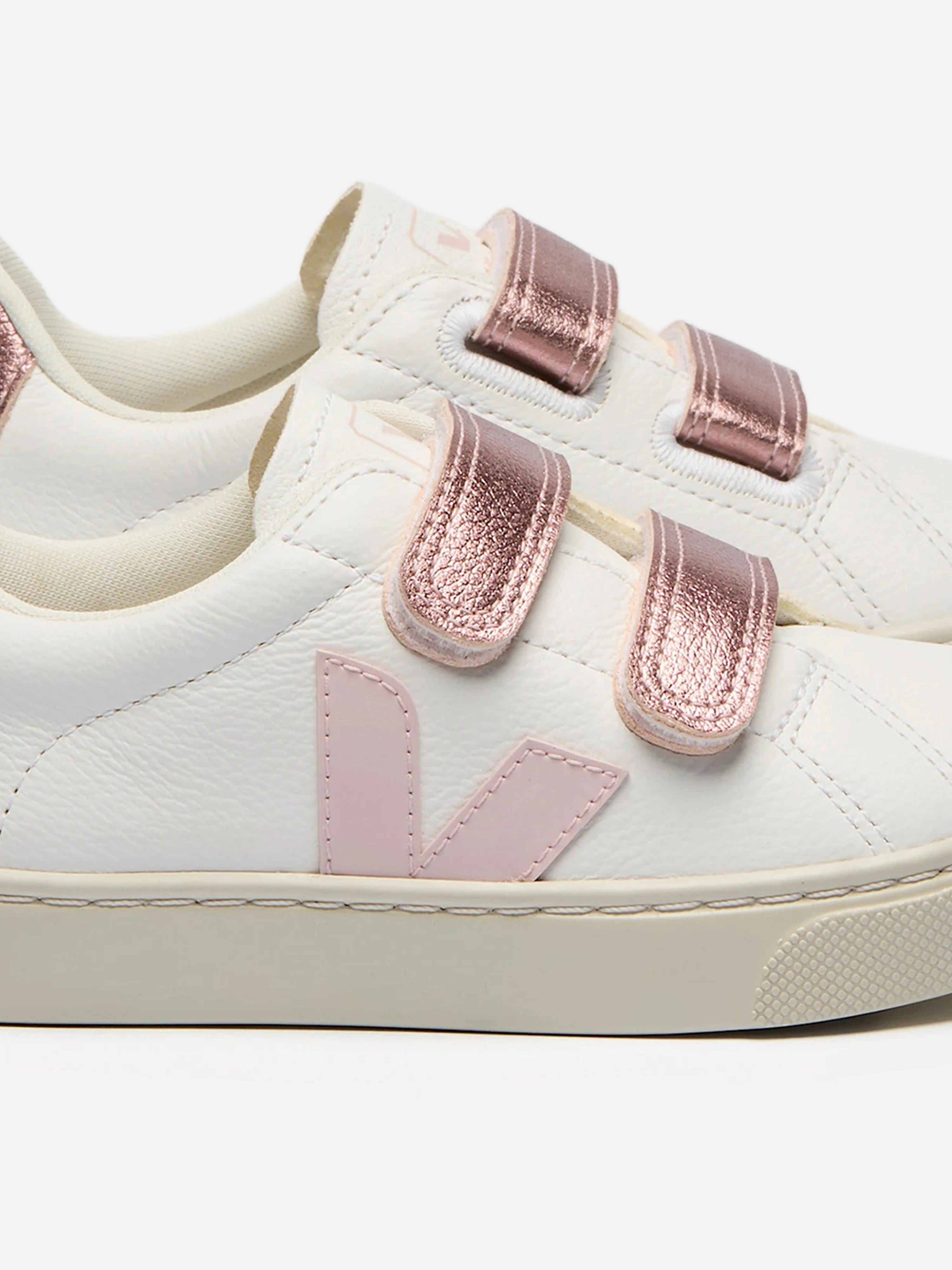 Veja Girls Chromefree Leather Small Esplar Traners in White