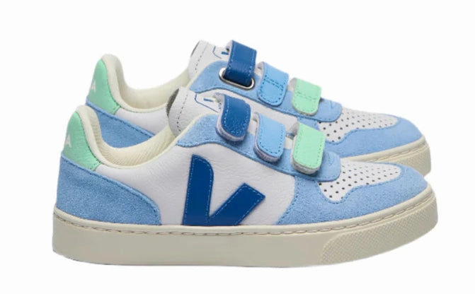 Veja Ice Blue Multico-Indigo Velcro Sneakers