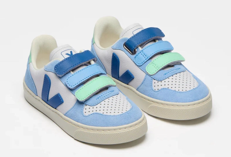 Veja Ice Blue Multico-Indigo Velcro Sneakers