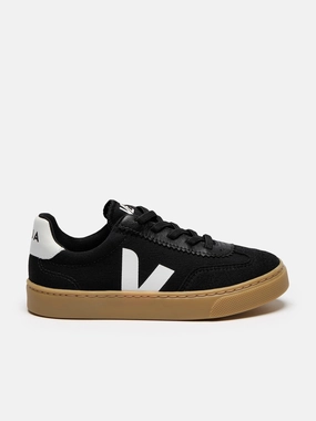 Veja Kids Canvas Small Volley Trainers in Black