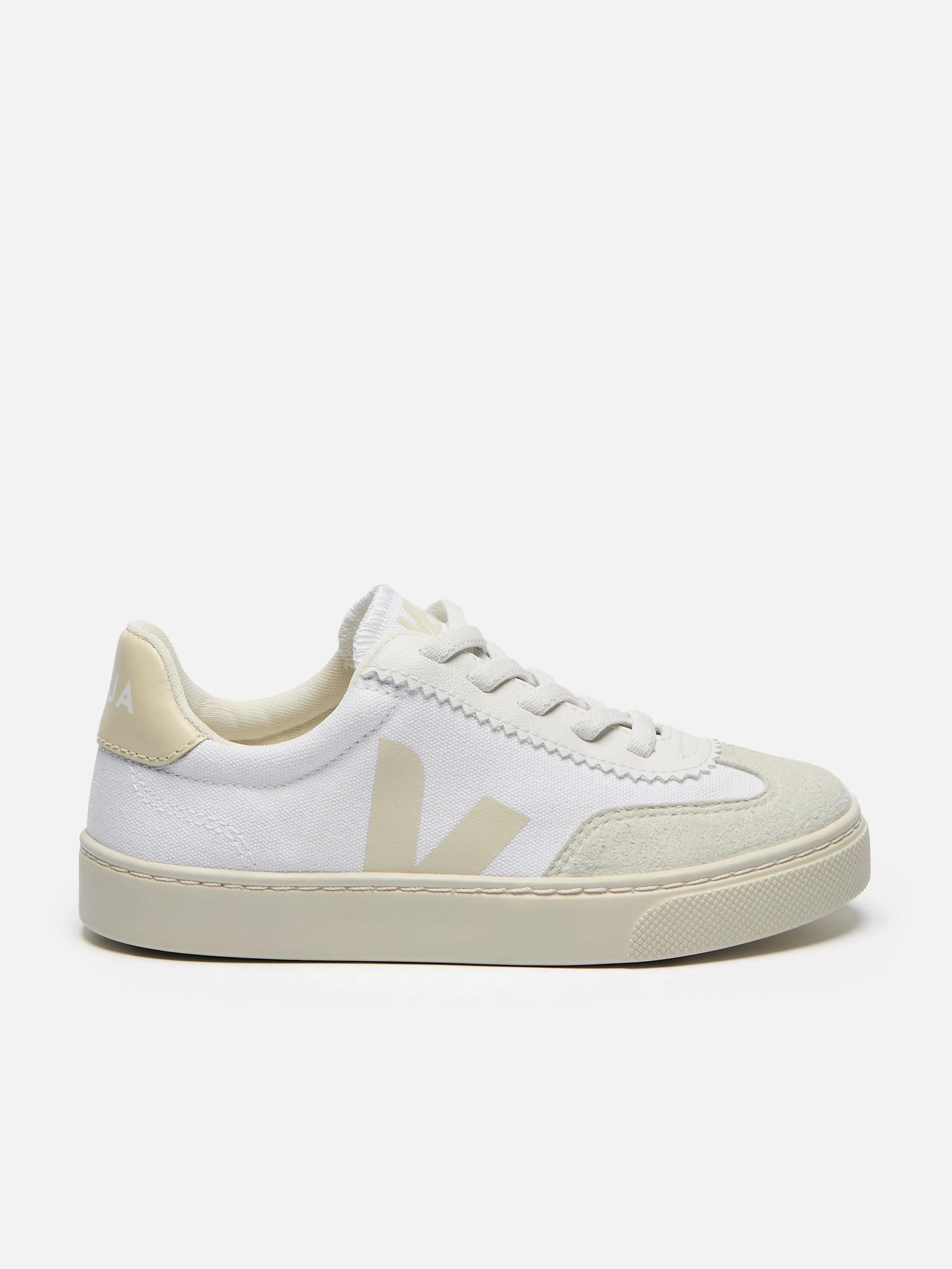Veja Kids Canvas Small Volley Trainers in White