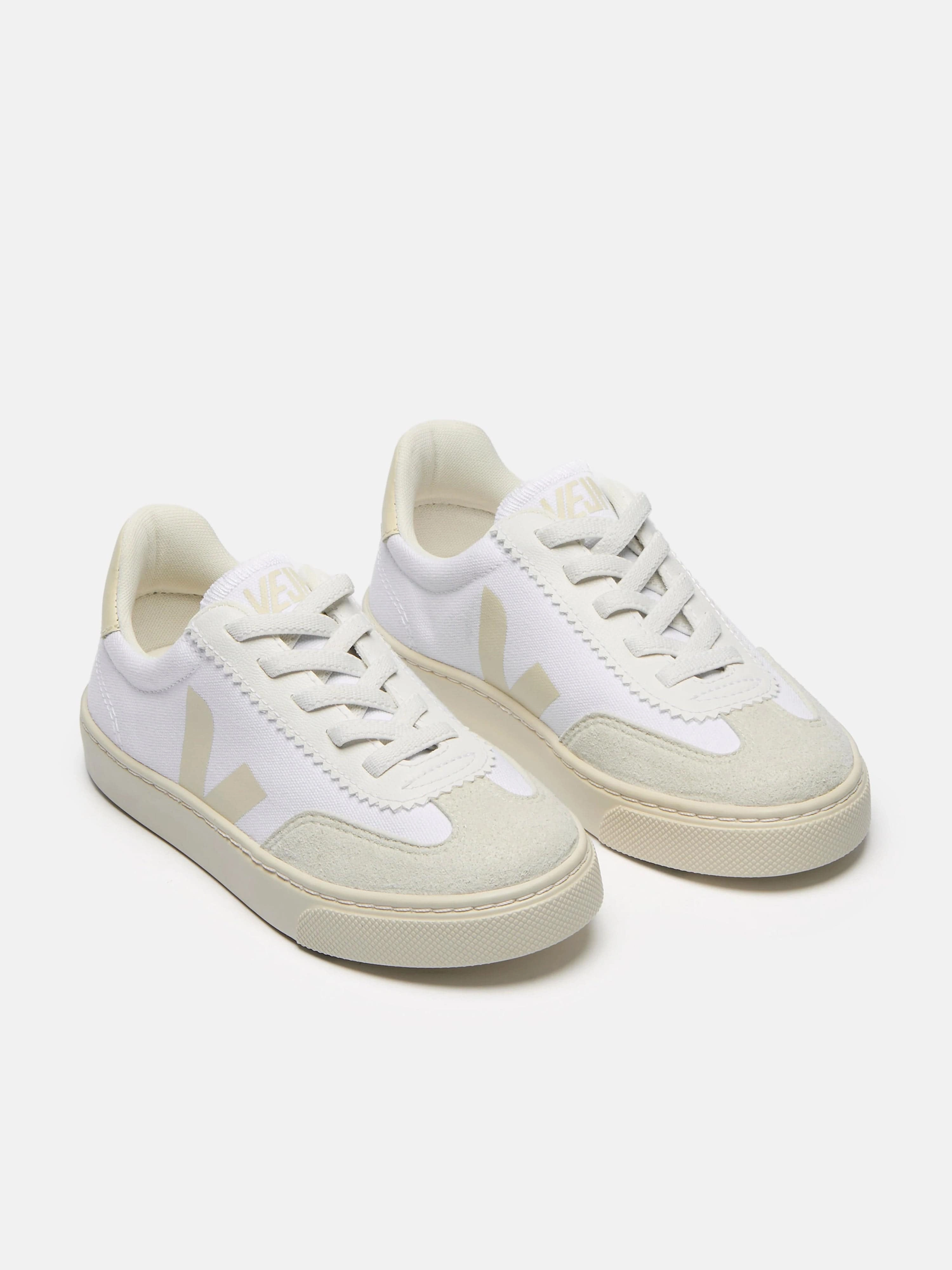 Veja Kids Canvas Small Volley Trainers in White
