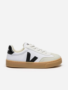 Veja Kids Canvas Small Volley Trainers in White