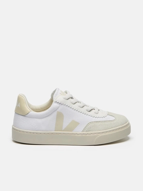 Veja Kids Canvas Small Volley Trainers in White