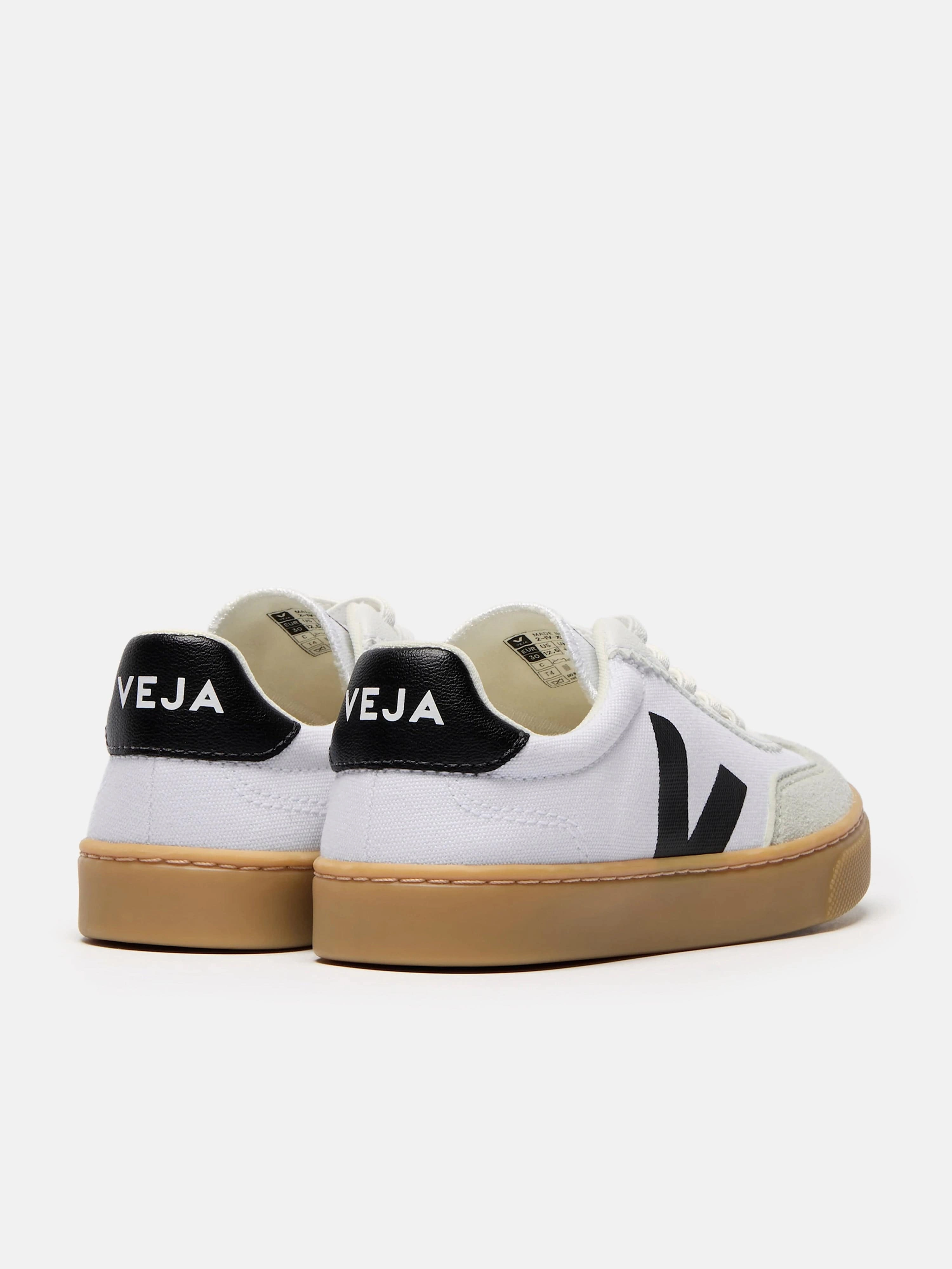 Veja Kids Canvas Small Volley Trainers in White