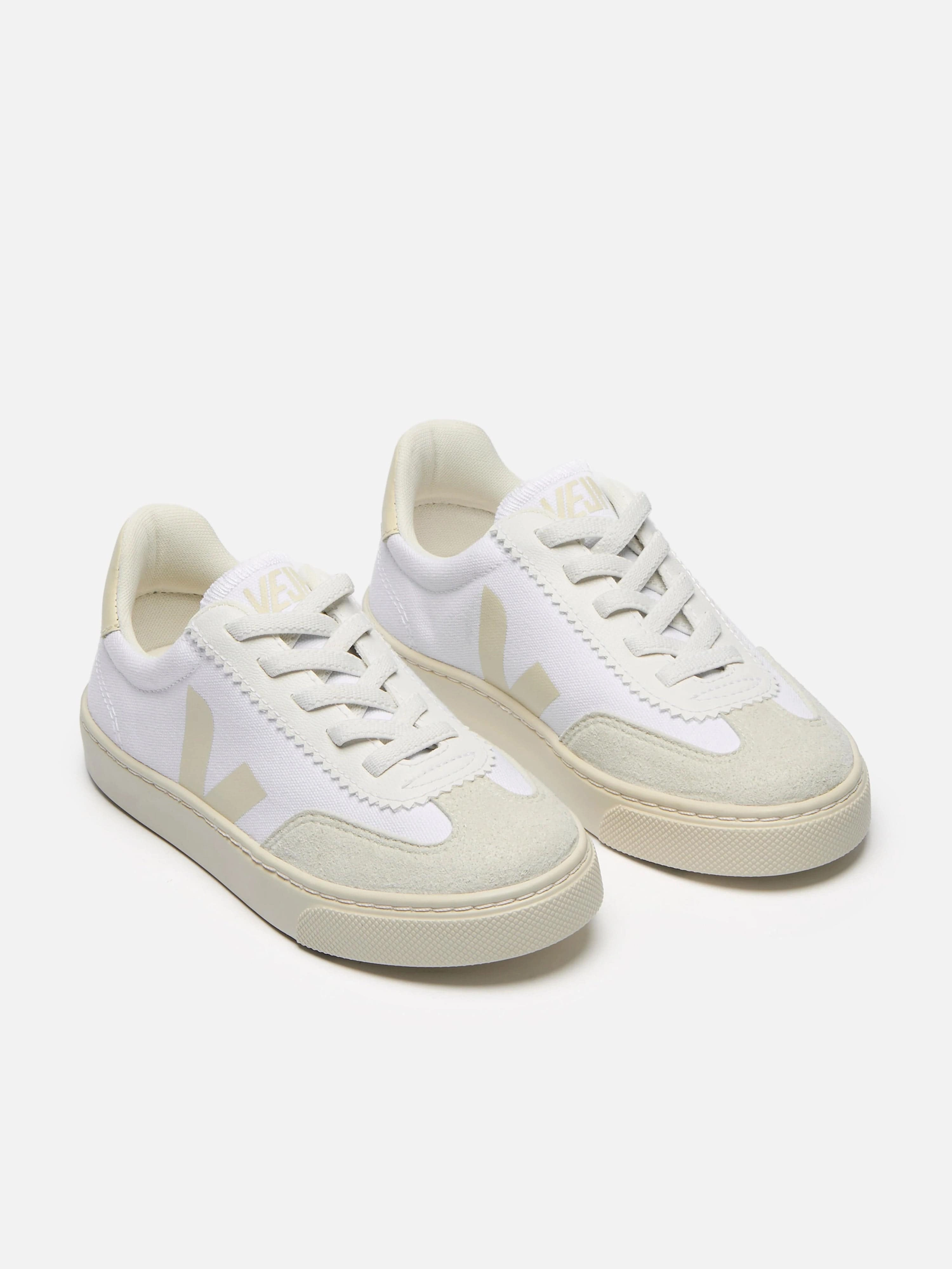 Veja Kids Canvas Small Volley Trainers in White