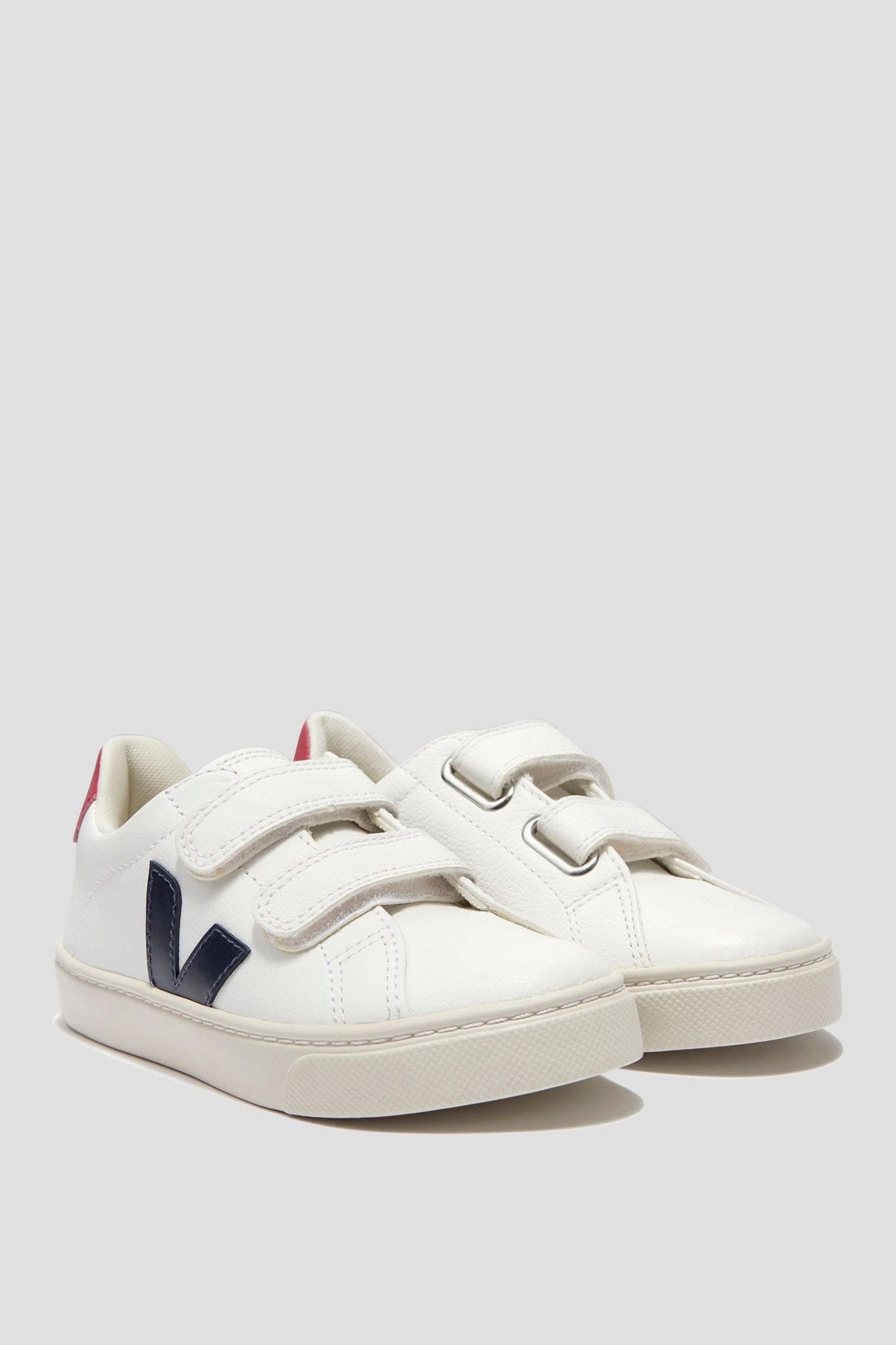 Veja Kids ChromeFree Leather Esplar Trainers in White
