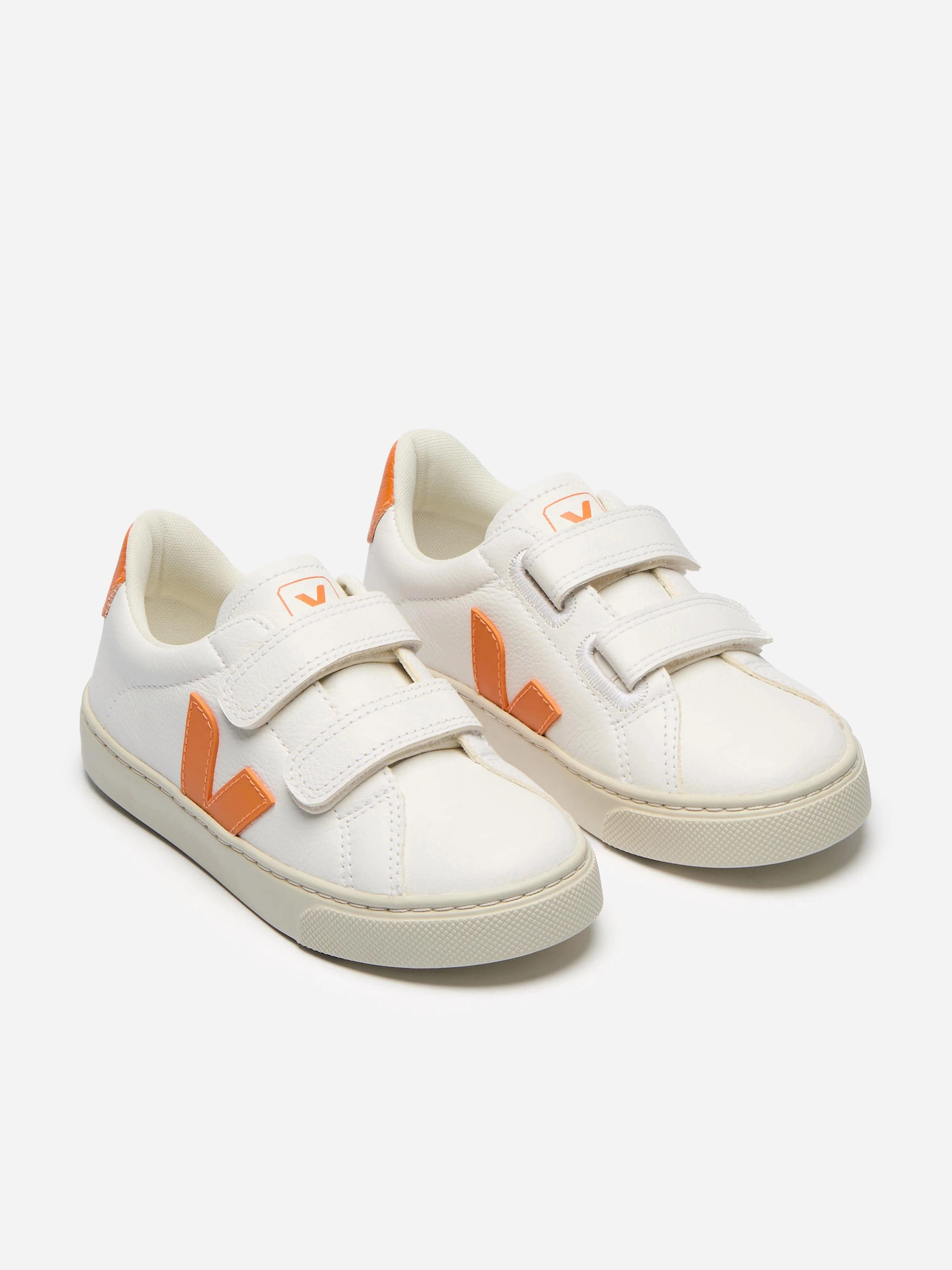 Veja Kids Chromefree Leather Small Esplar Traners in White