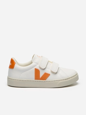 Veja Kids Chromefree Leather Small Esplar Traners in White