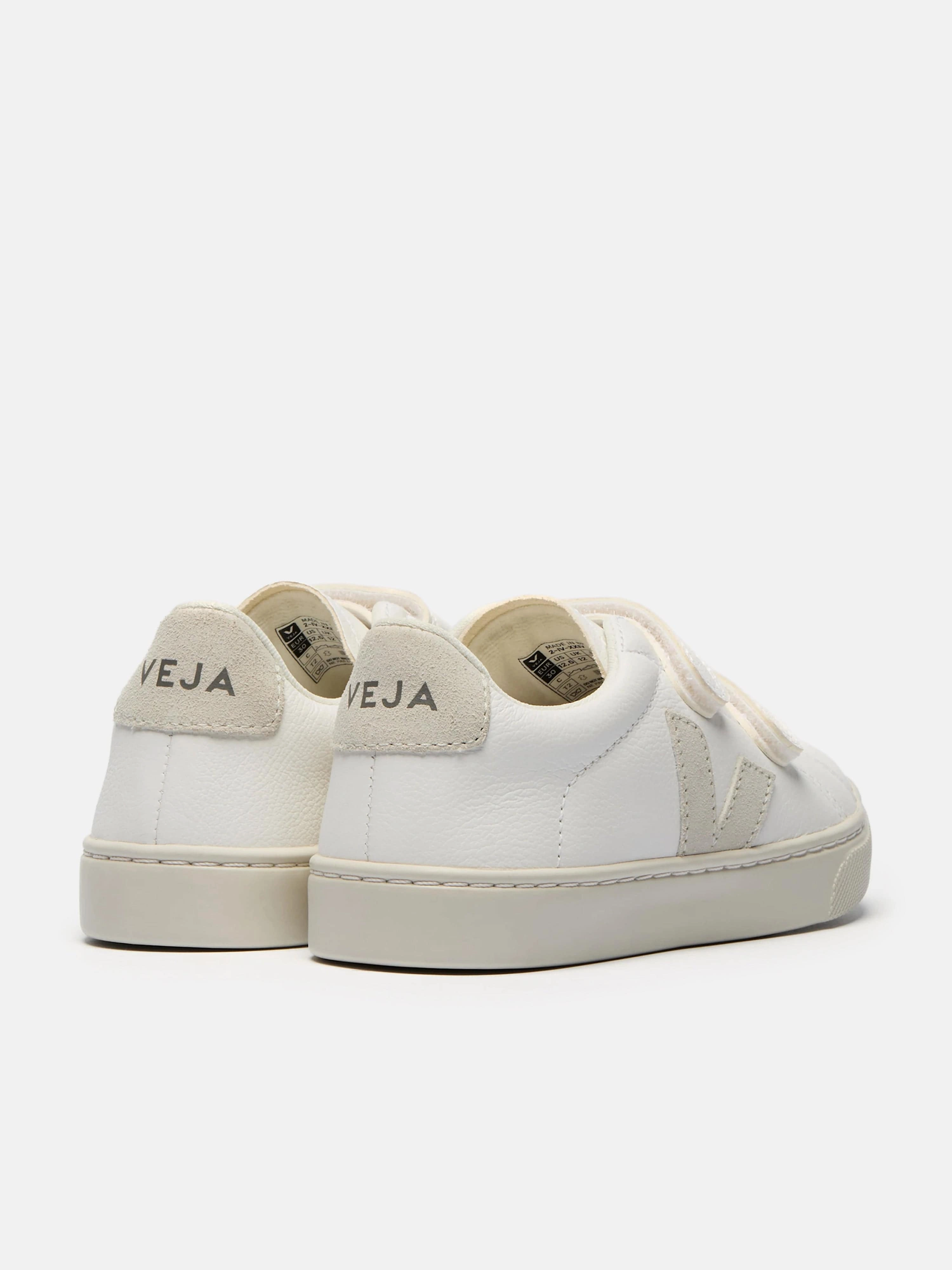Veja Kids Chromefree Leather Small Esplar Traners in White