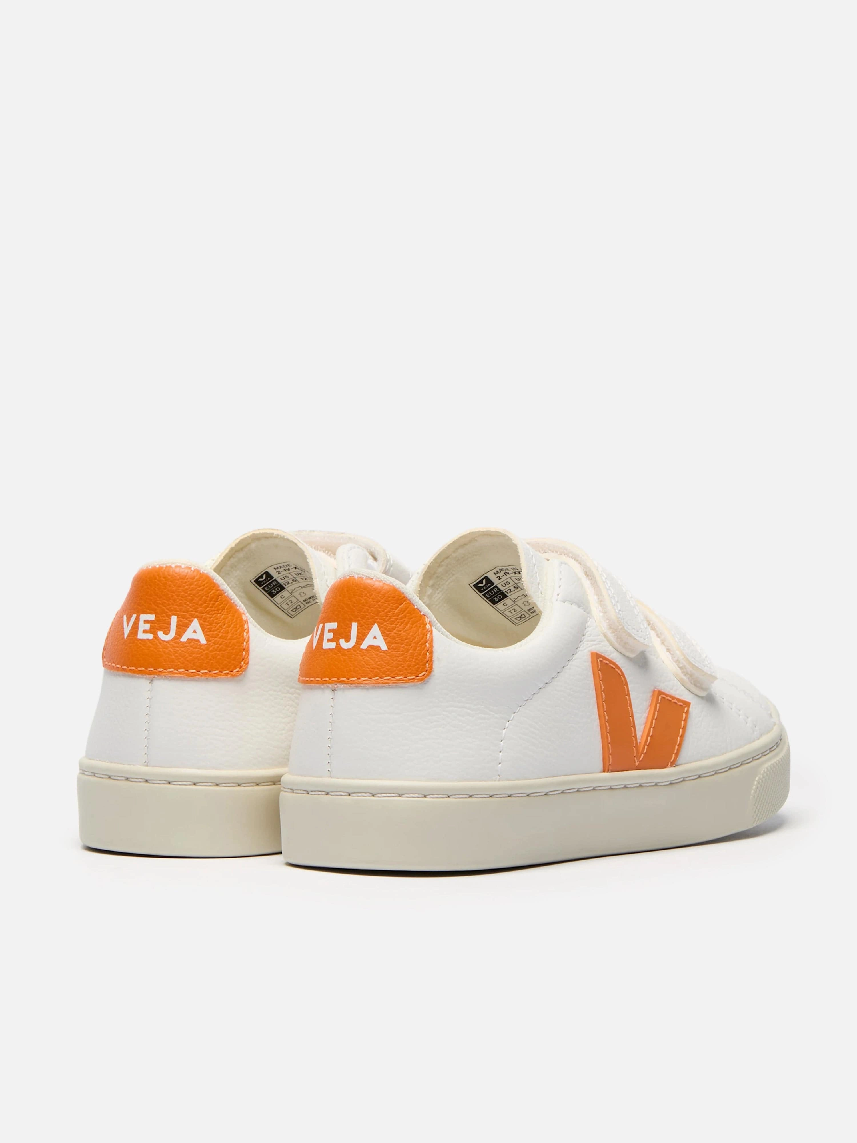 Veja Kids Chromefree Leather Small Esplar Traners in White