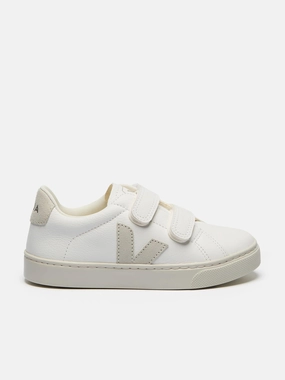 Veja Kids Chromefree Leather Small Esplar Traners in White