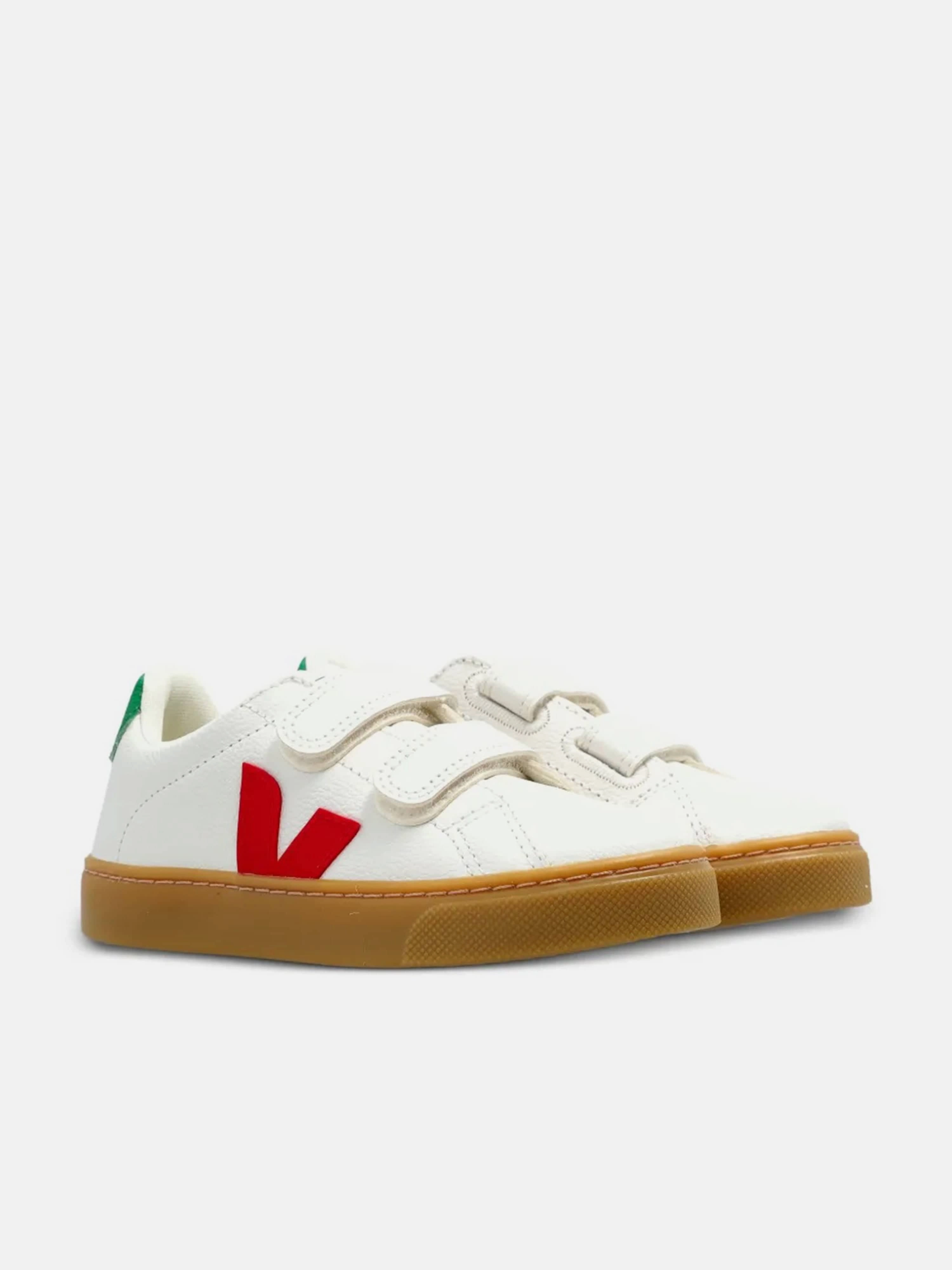 Veja Kids Chromefree Leather Small Esplar Traners in White