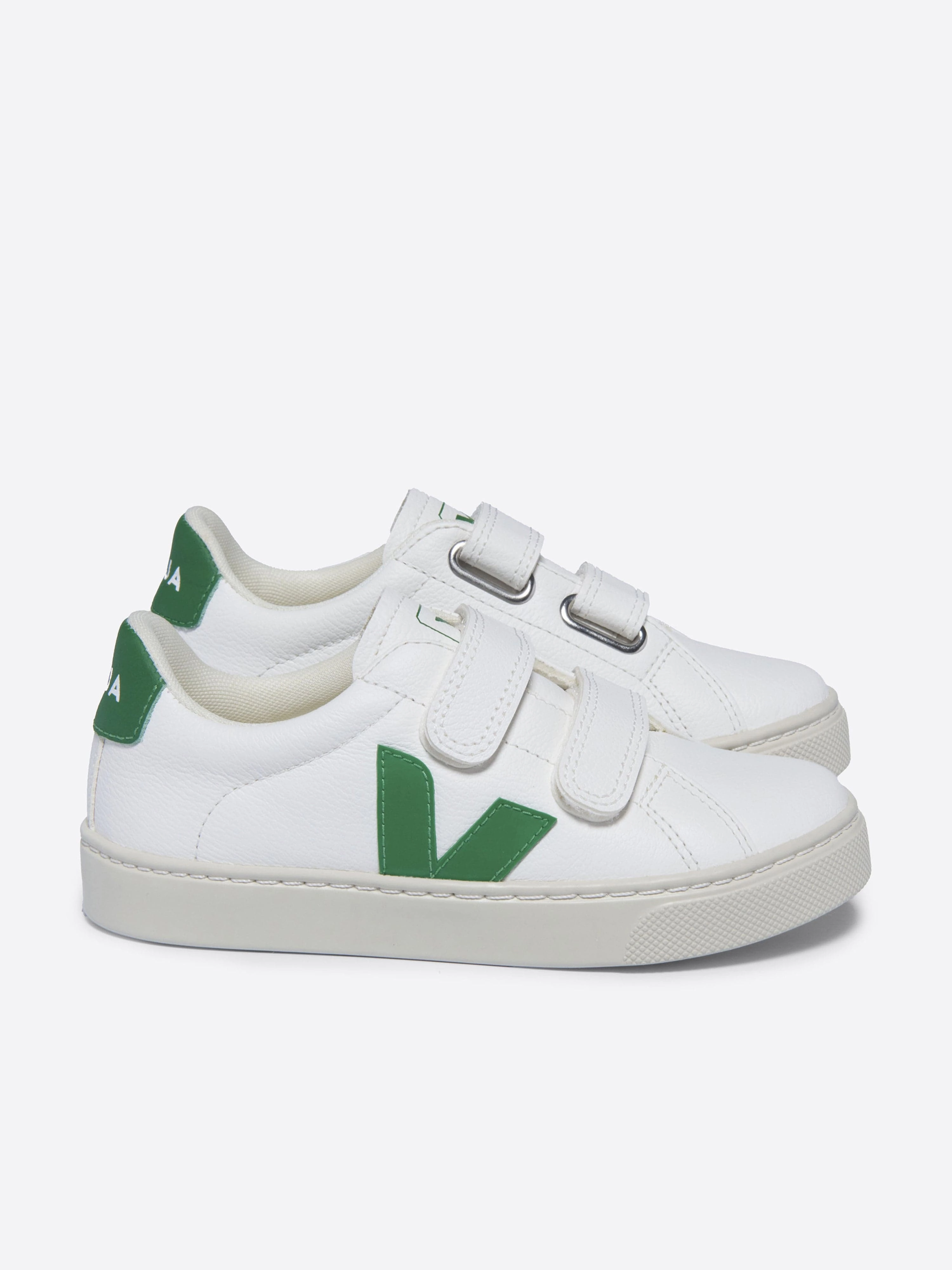 Veja Kids Esplar ChromeFree Leather Trainers in White