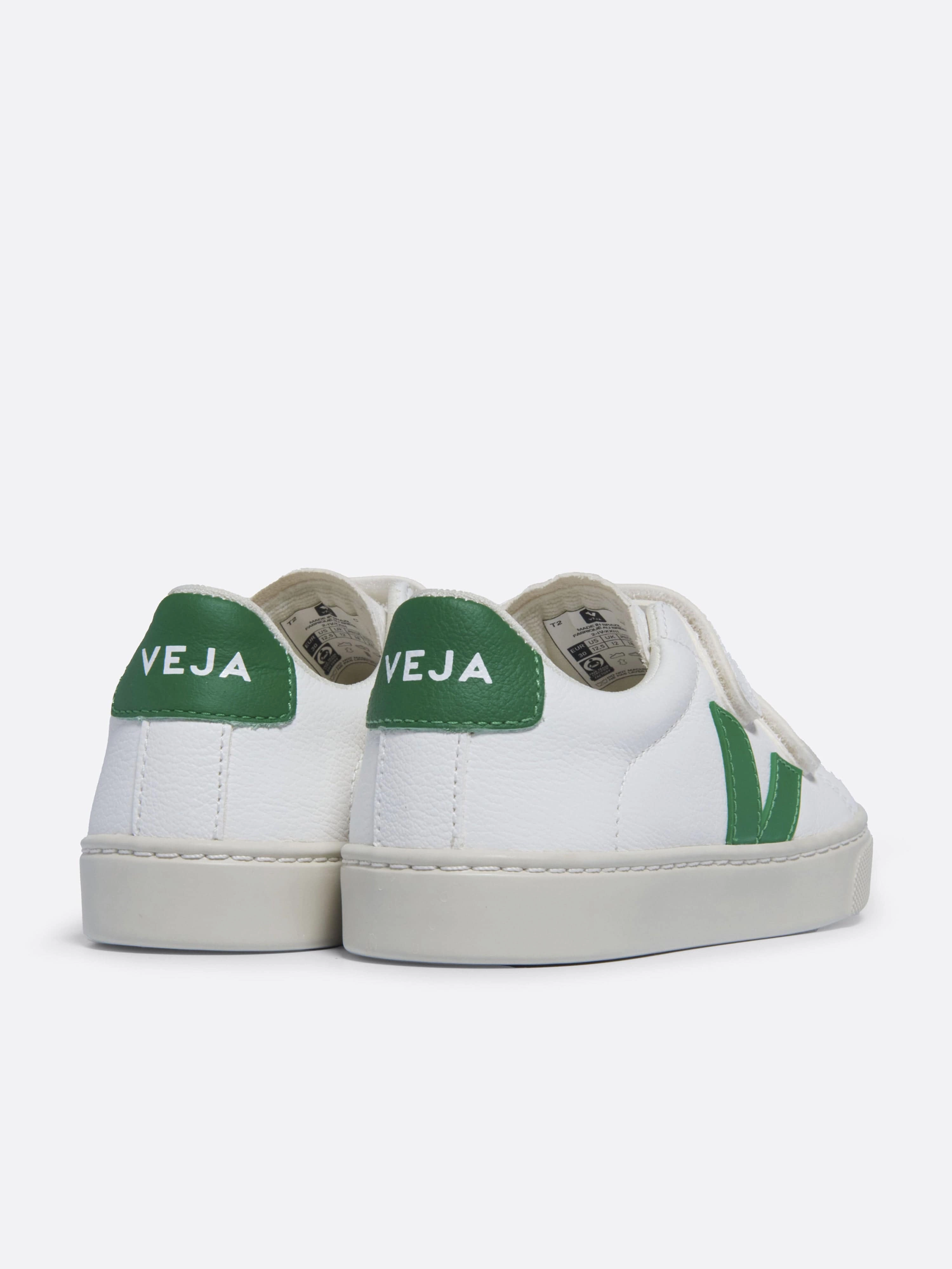 Veja Kids Esplar ChromeFree Leather Trainers in White