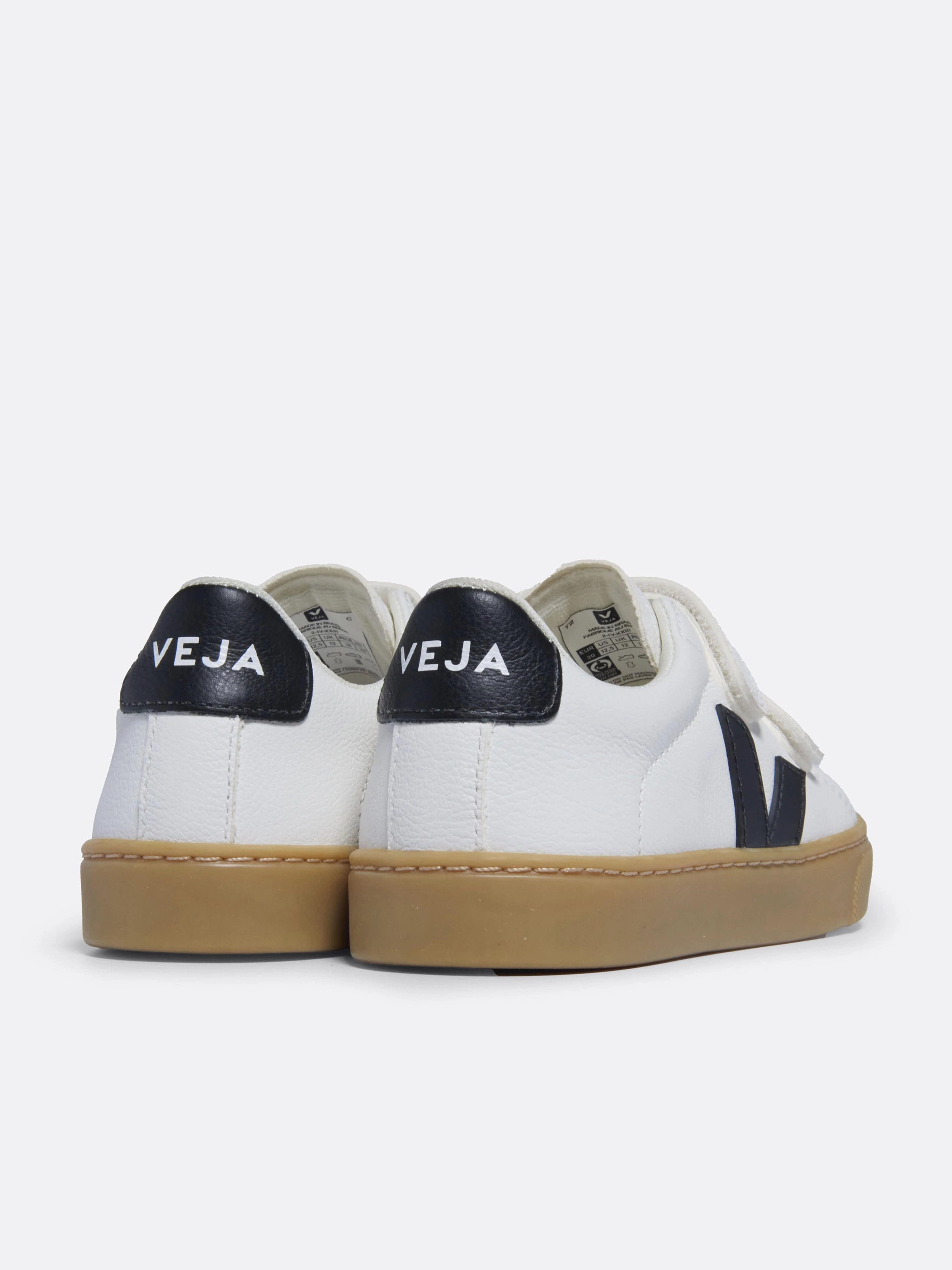 Veja Kids Esplar ChromeFree Leather Trainers in White