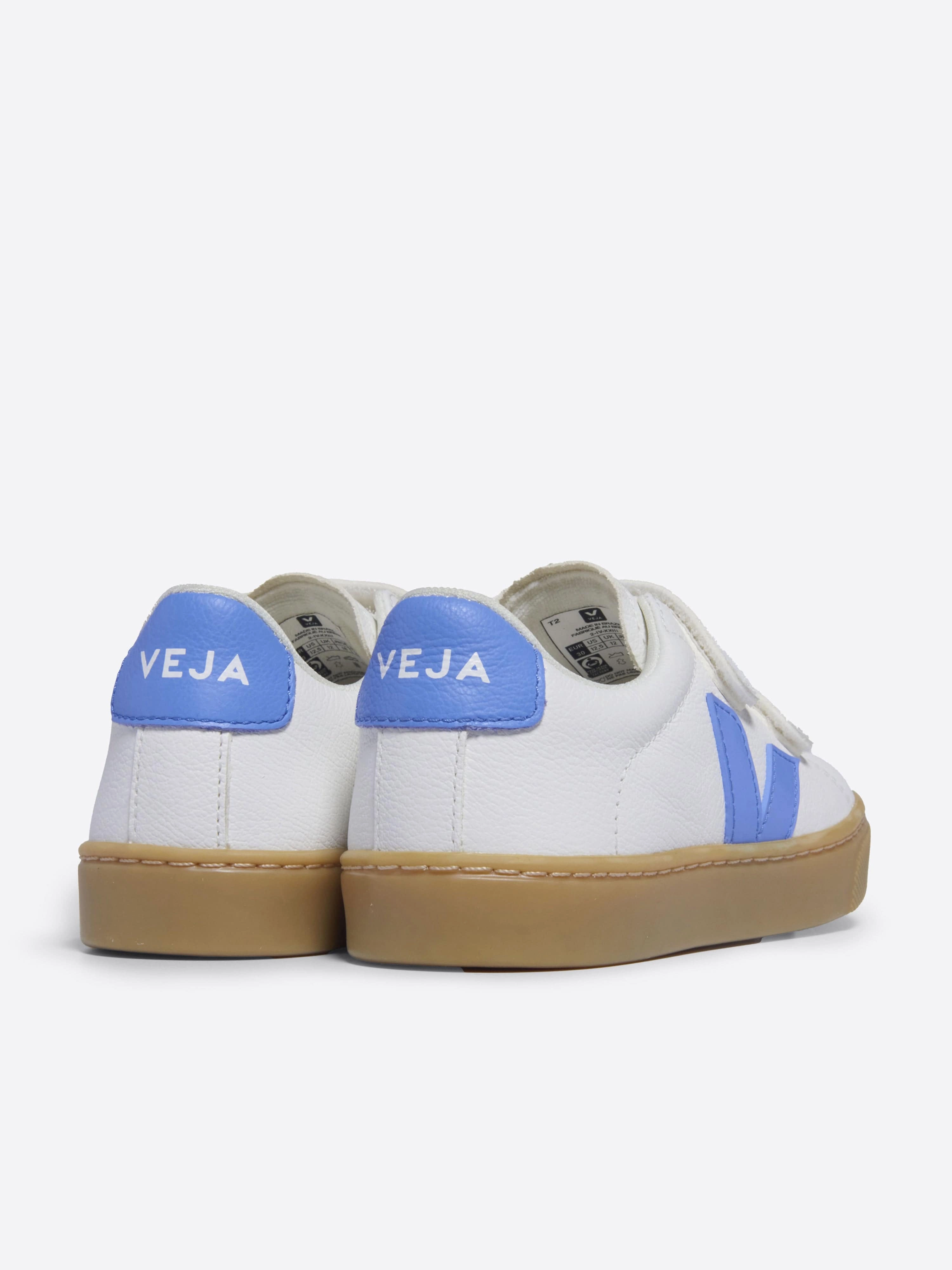 Veja Kids Esplar ChromeFree Leather Trainers in White
