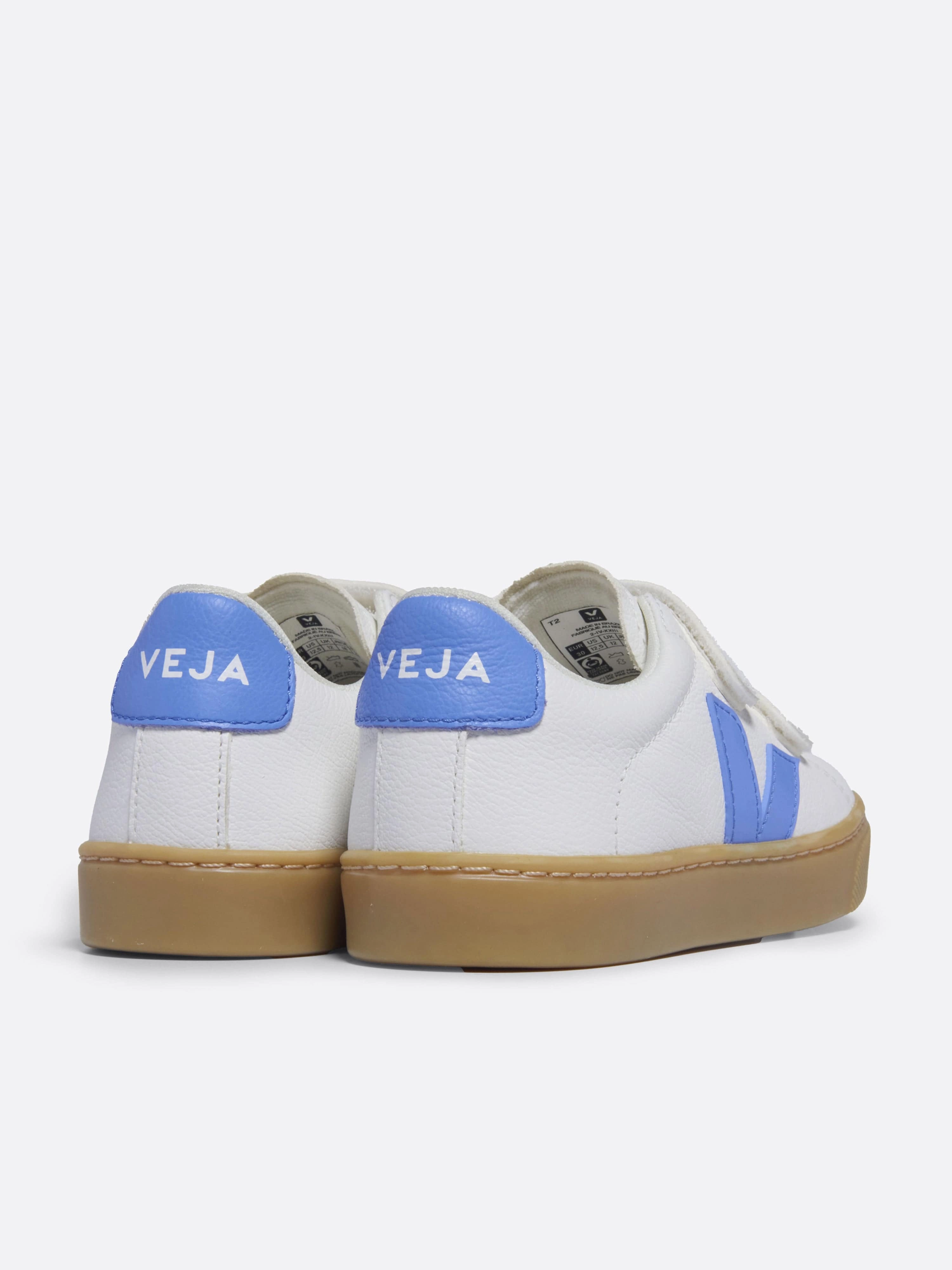 Veja Kids Esplar ChromeFree Leather Trainers in White